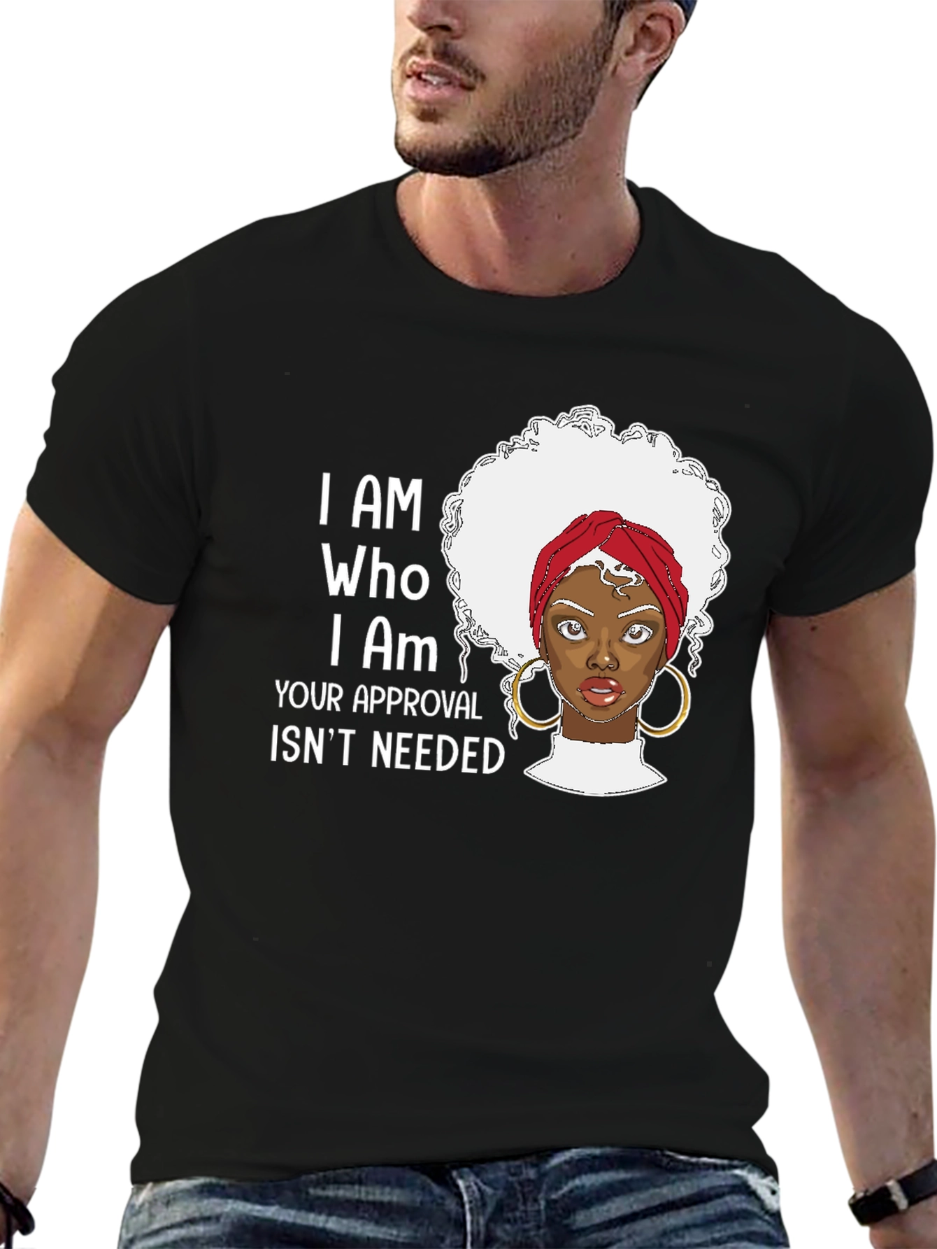 I AM WHO I AM Black Pride Graphic T-Shirt