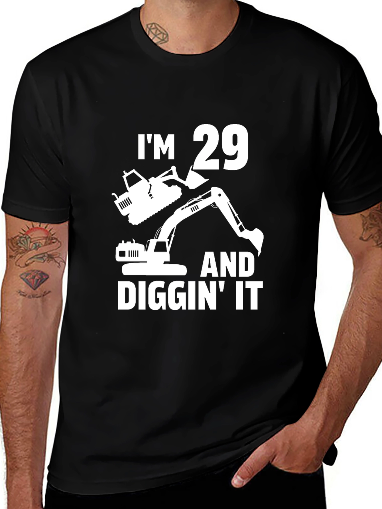 Im 29 Diggin It T-Shirt - Construction Birthday Tee