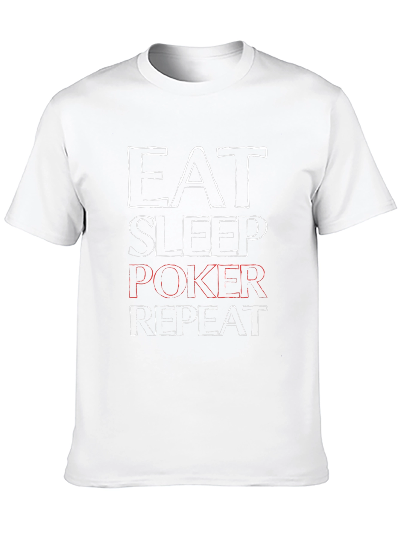 Eat Sleep Poker Repeat Black Graphic Tee