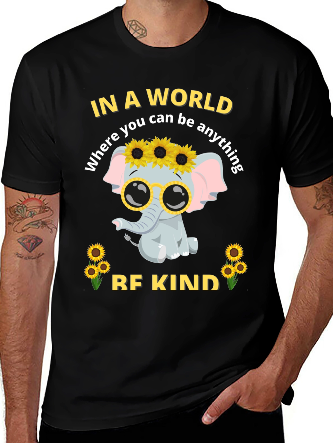 Be Kind Elephant Graphic Tee