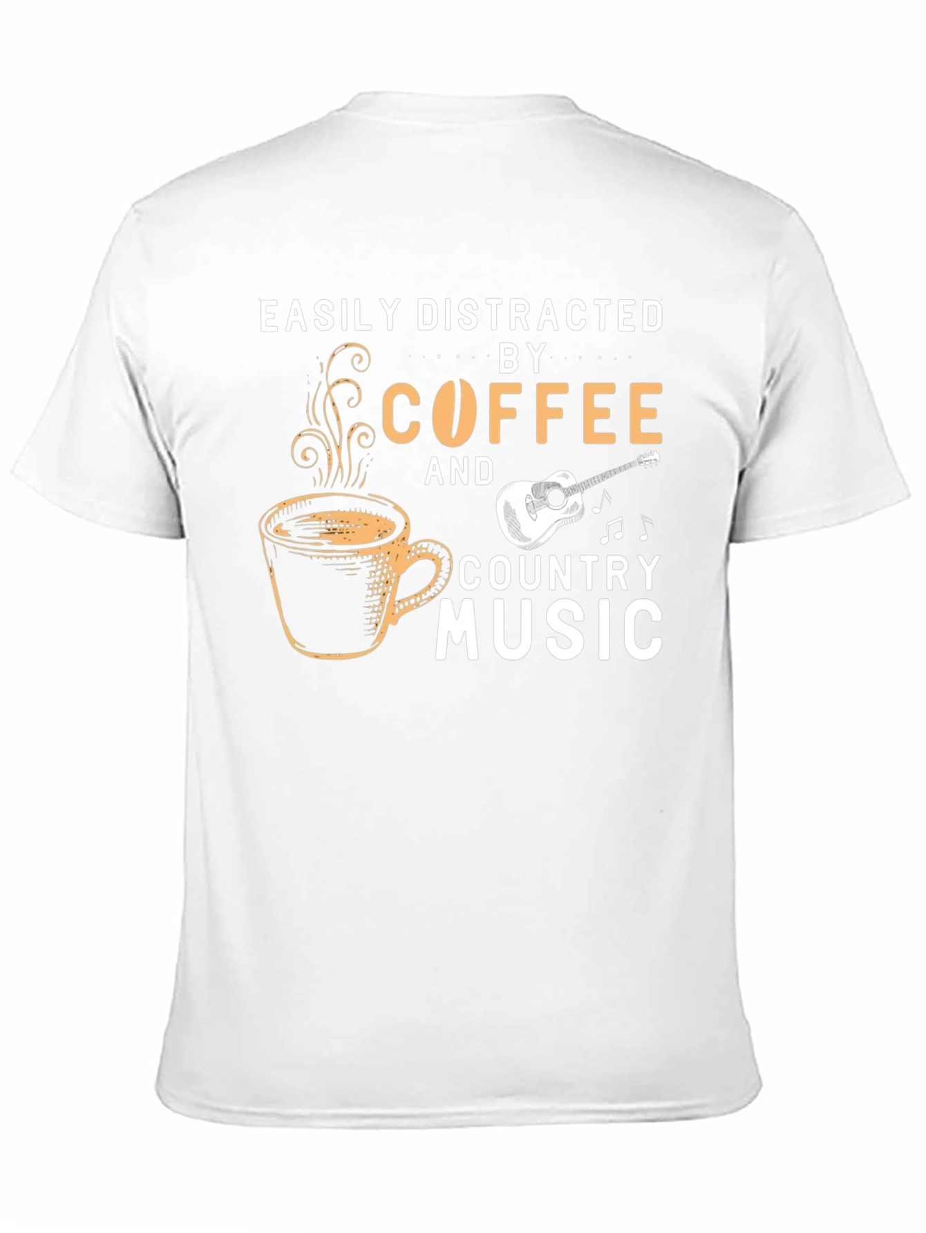 Coffee & Country Music T-Shirt - Easily Distracted