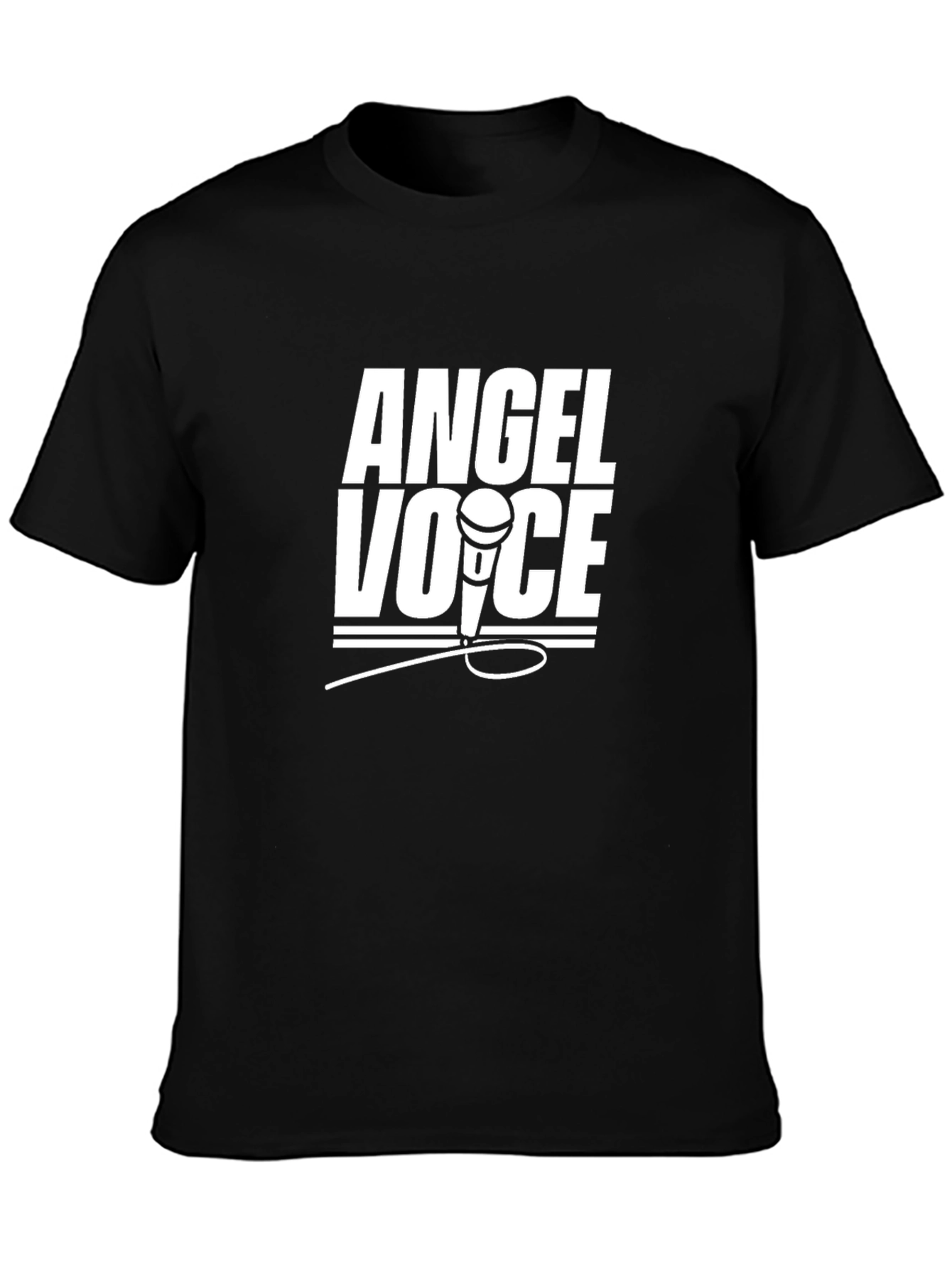 Angel Voice Graphic T-Shirt - Black