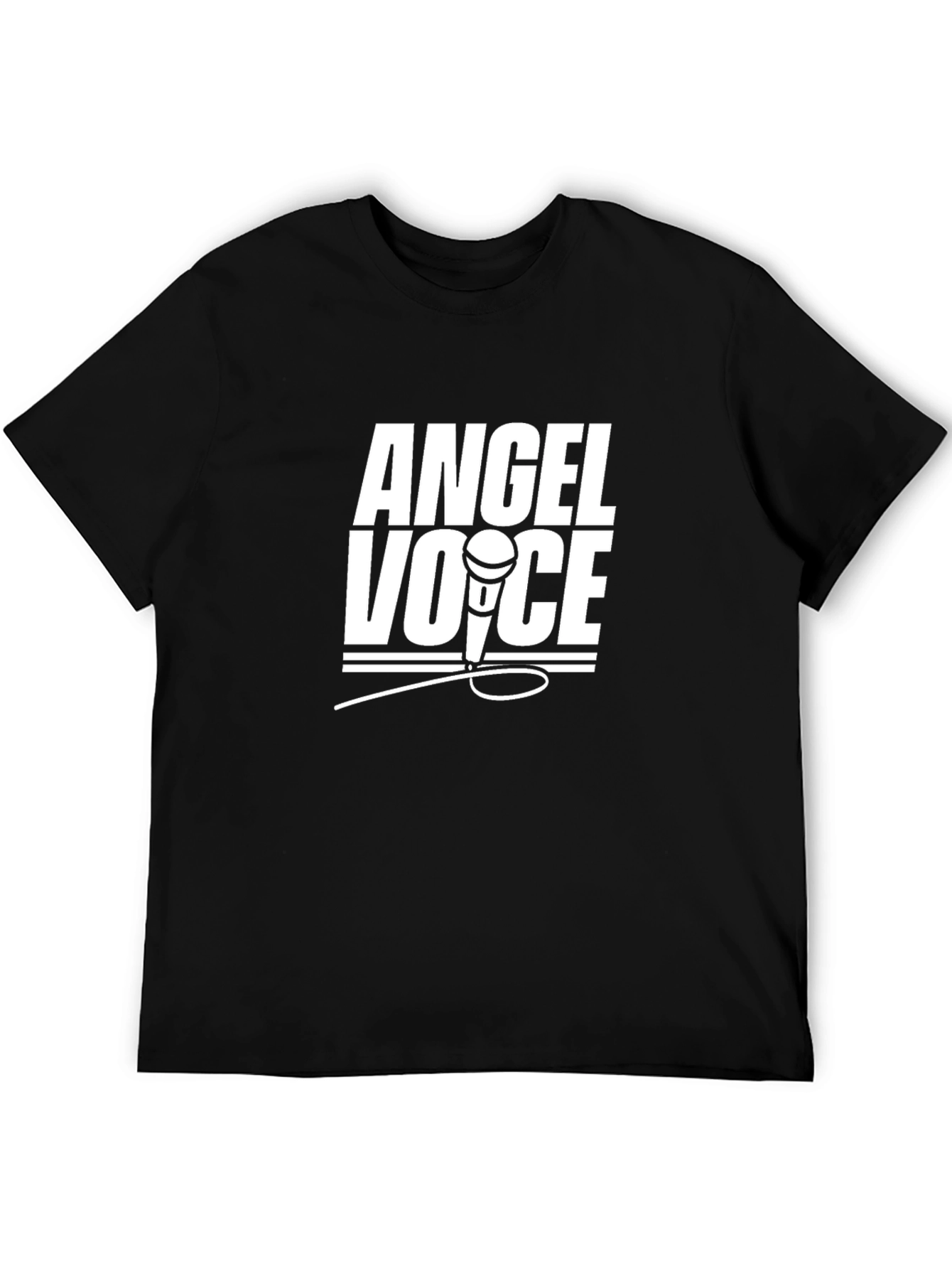 Angel Voice Graphic T-Shirt - Black