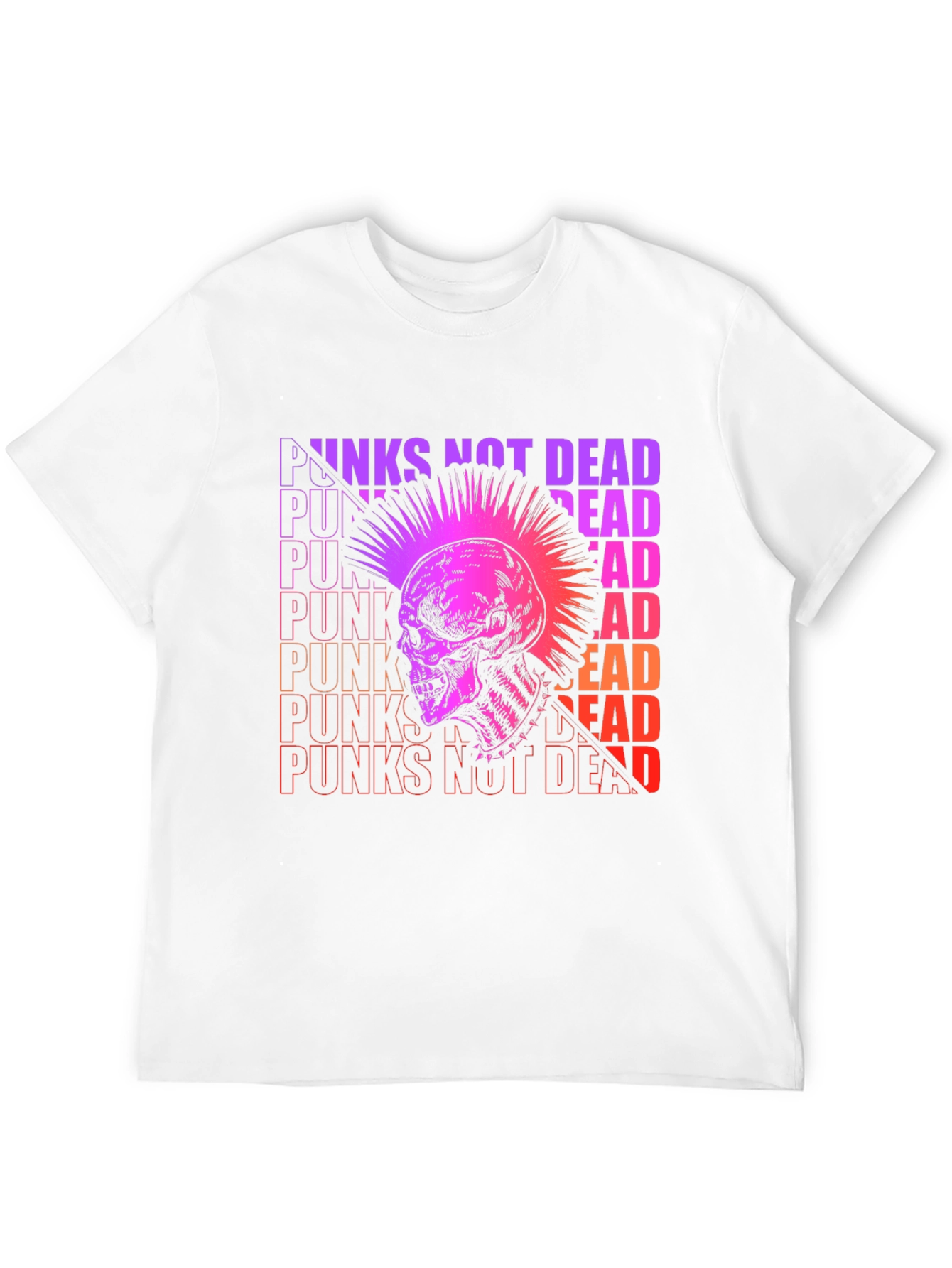 Punk Skull Graphic Tee - Not Dead!