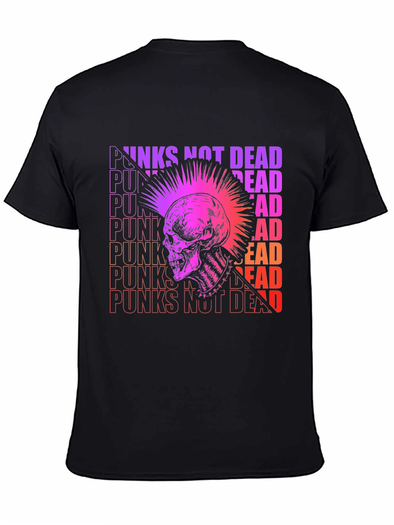 Punk Skull Graphic Tee - Not Dead!