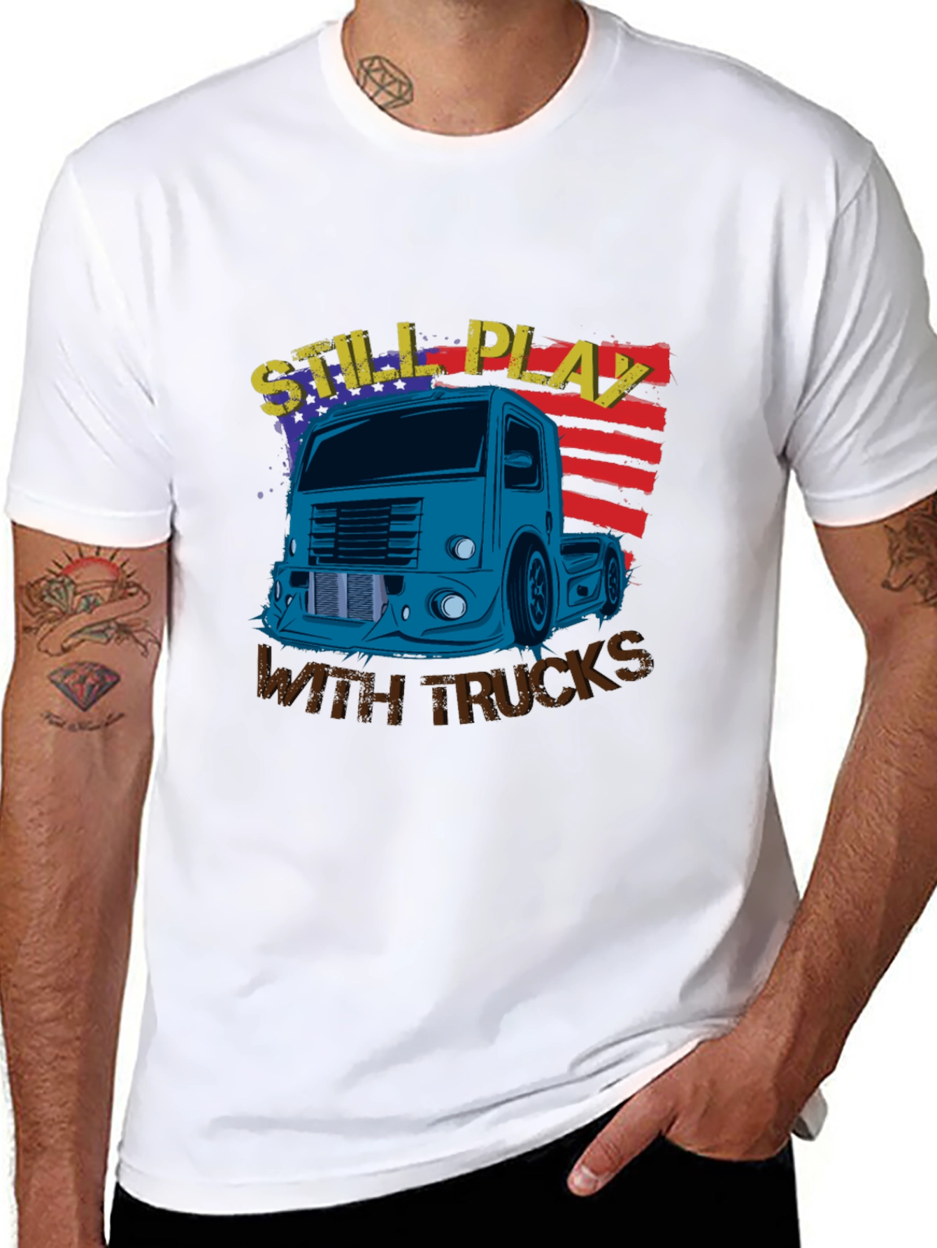 Still Play With Trucks Graphic T-Shirt
