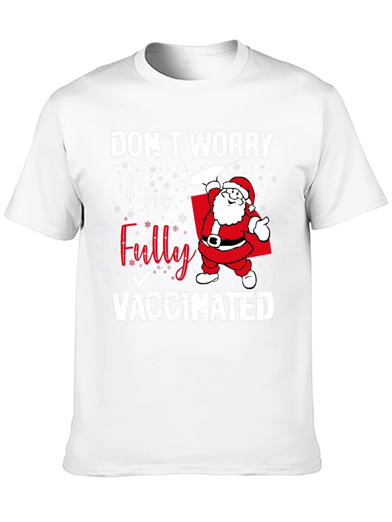 Funny Vaccinated Santa Christmas T-Shirt