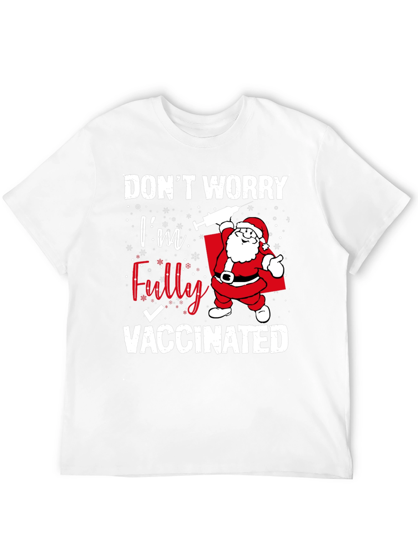 Funny Vaccinated Santa Christmas T-Shirt
