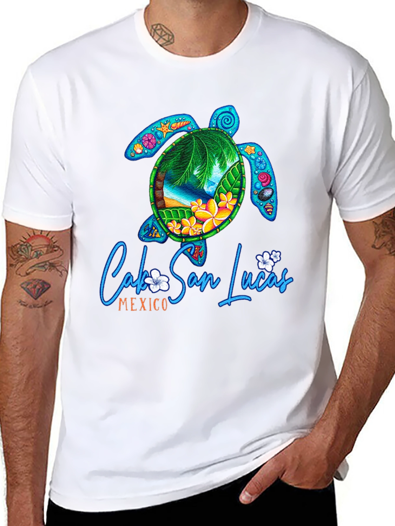 Cabo San Lucas Mexico Turtle Graphic T-Shirt