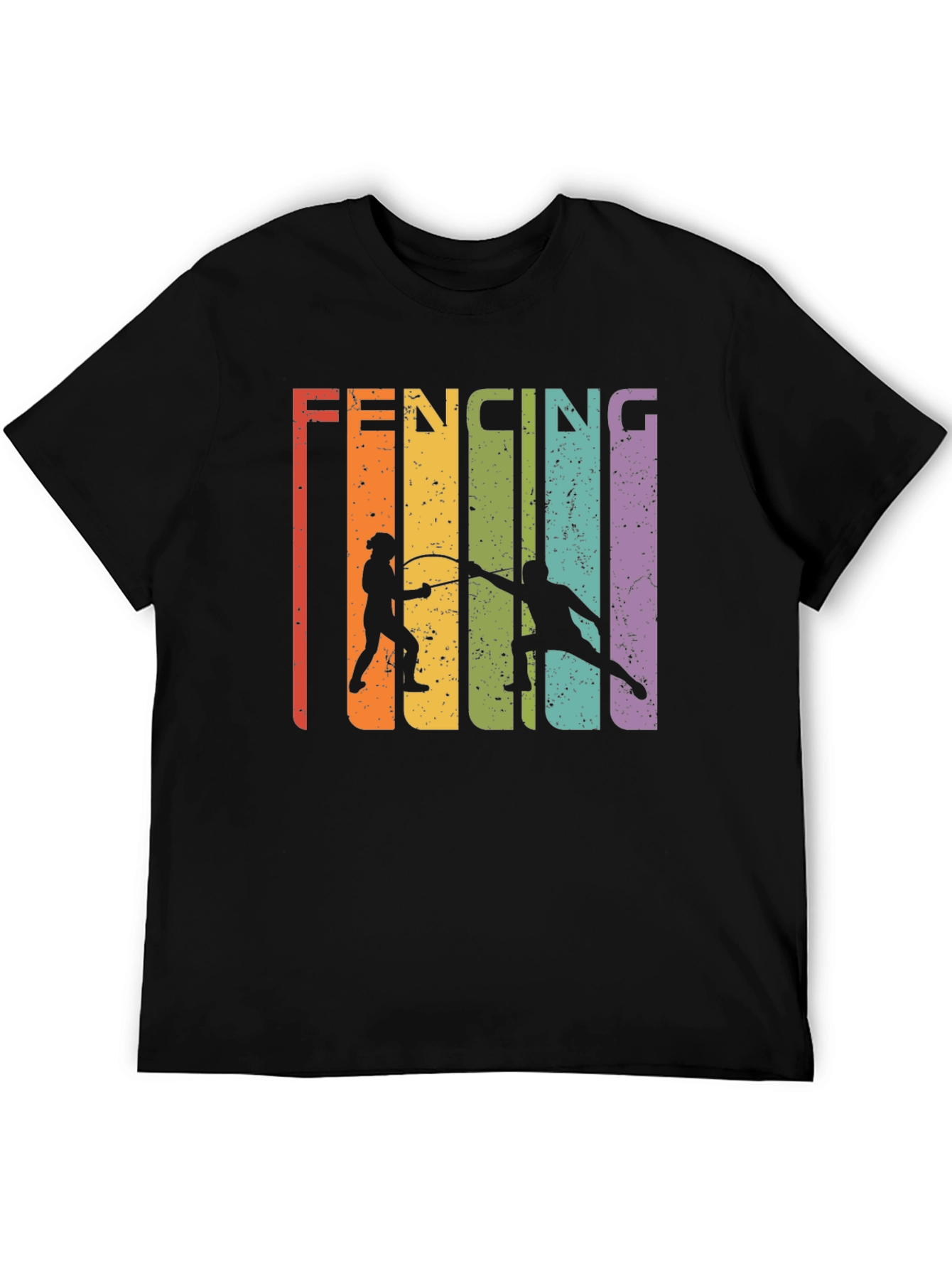 Retro Fencing Graphic T-Shirt