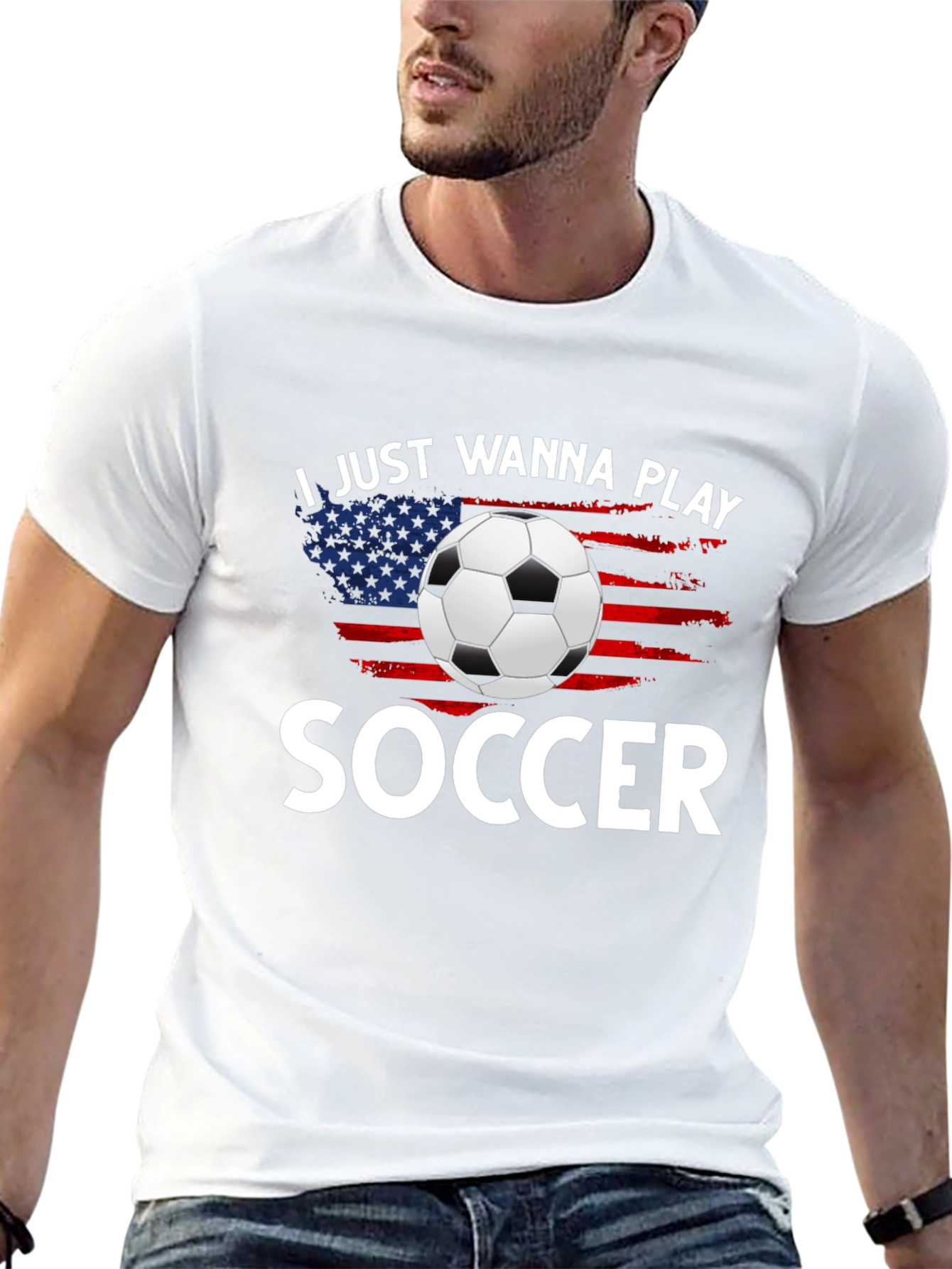 Soccer Lover USA Flag T-Shirt
