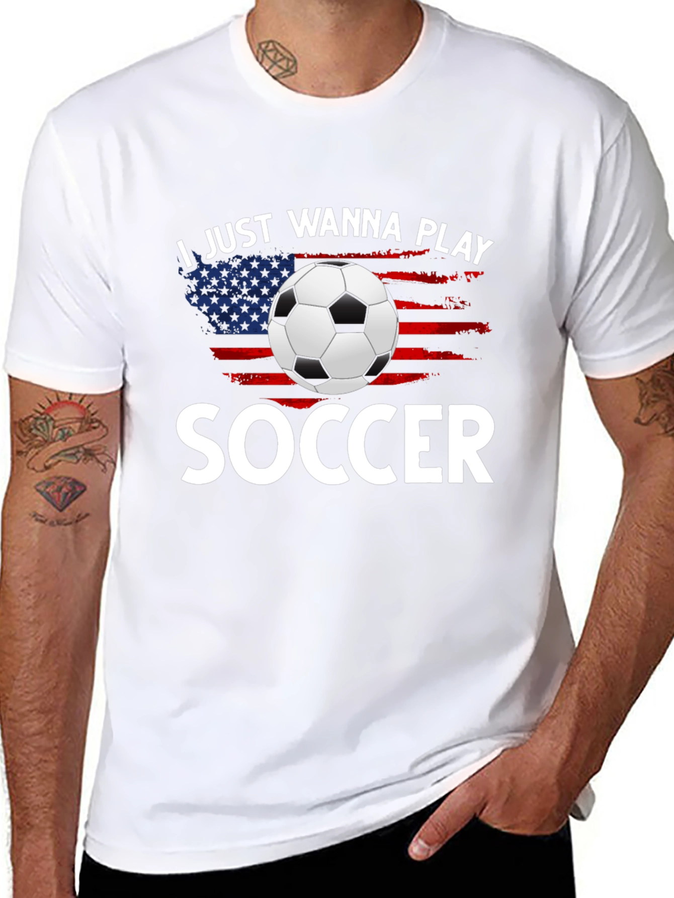 Soccer Lover USA Flag T-Shirt