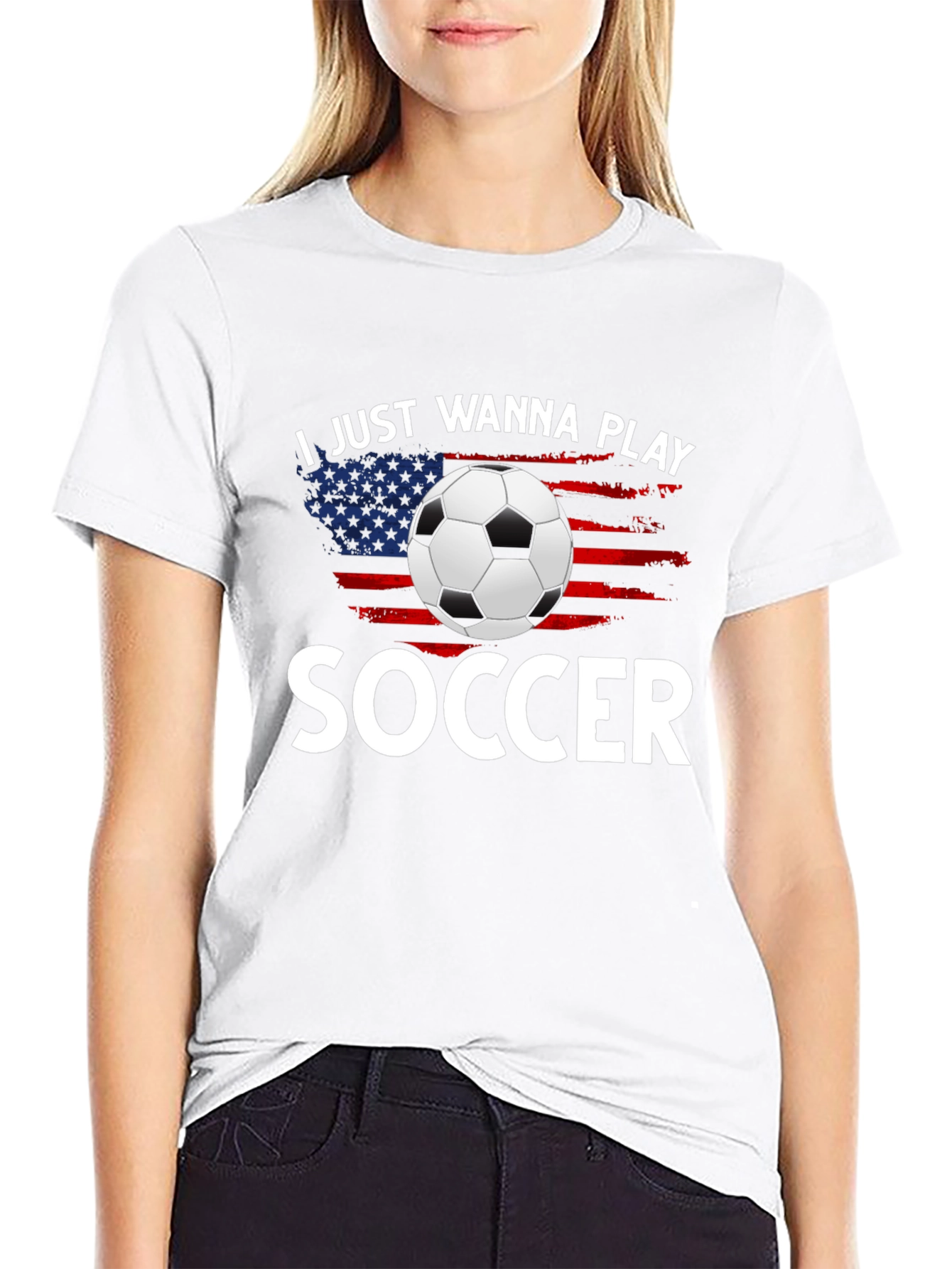 Soccer Lover USA Flag T-Shirt