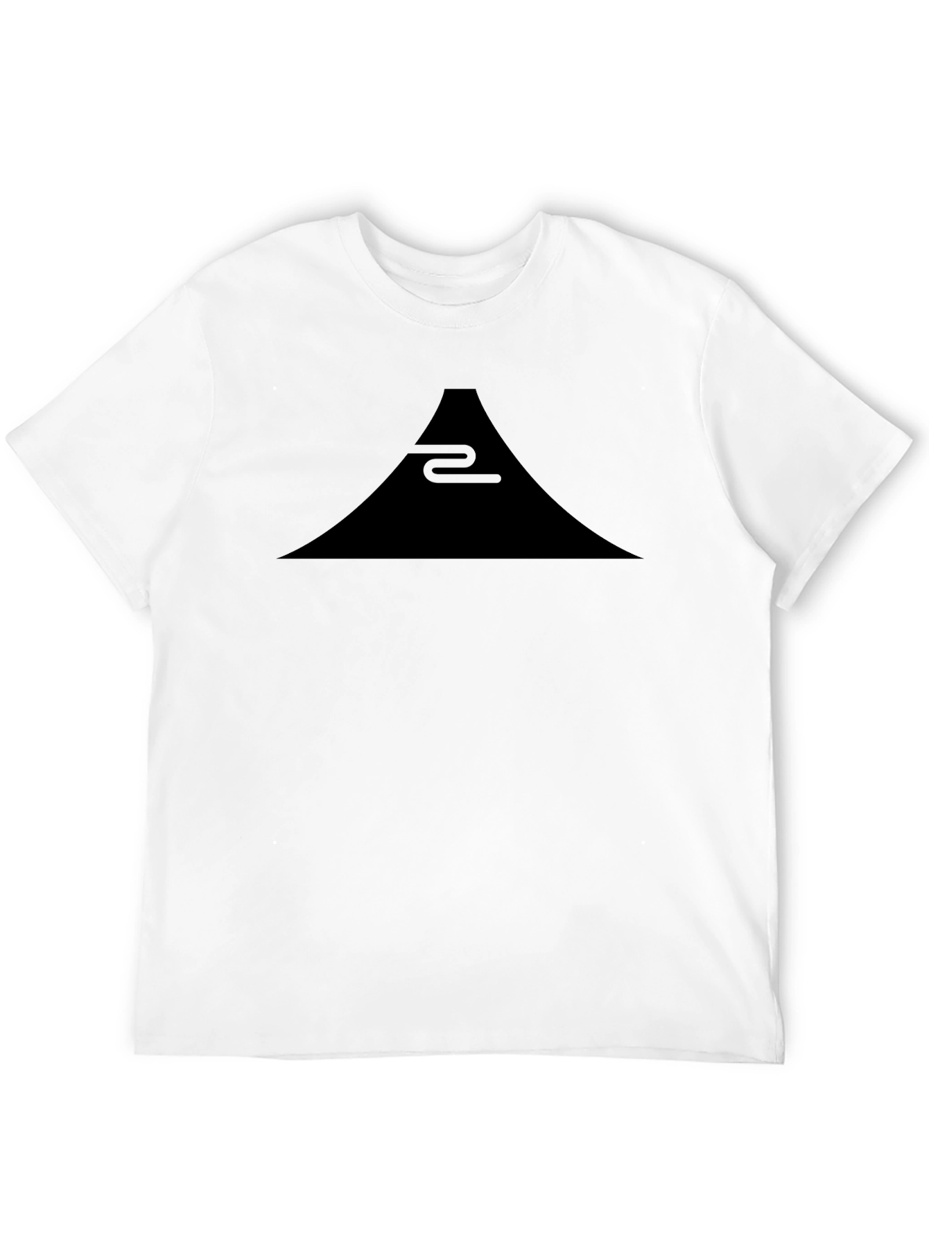 Minimalist Mountain Graphic Black T-Shirt