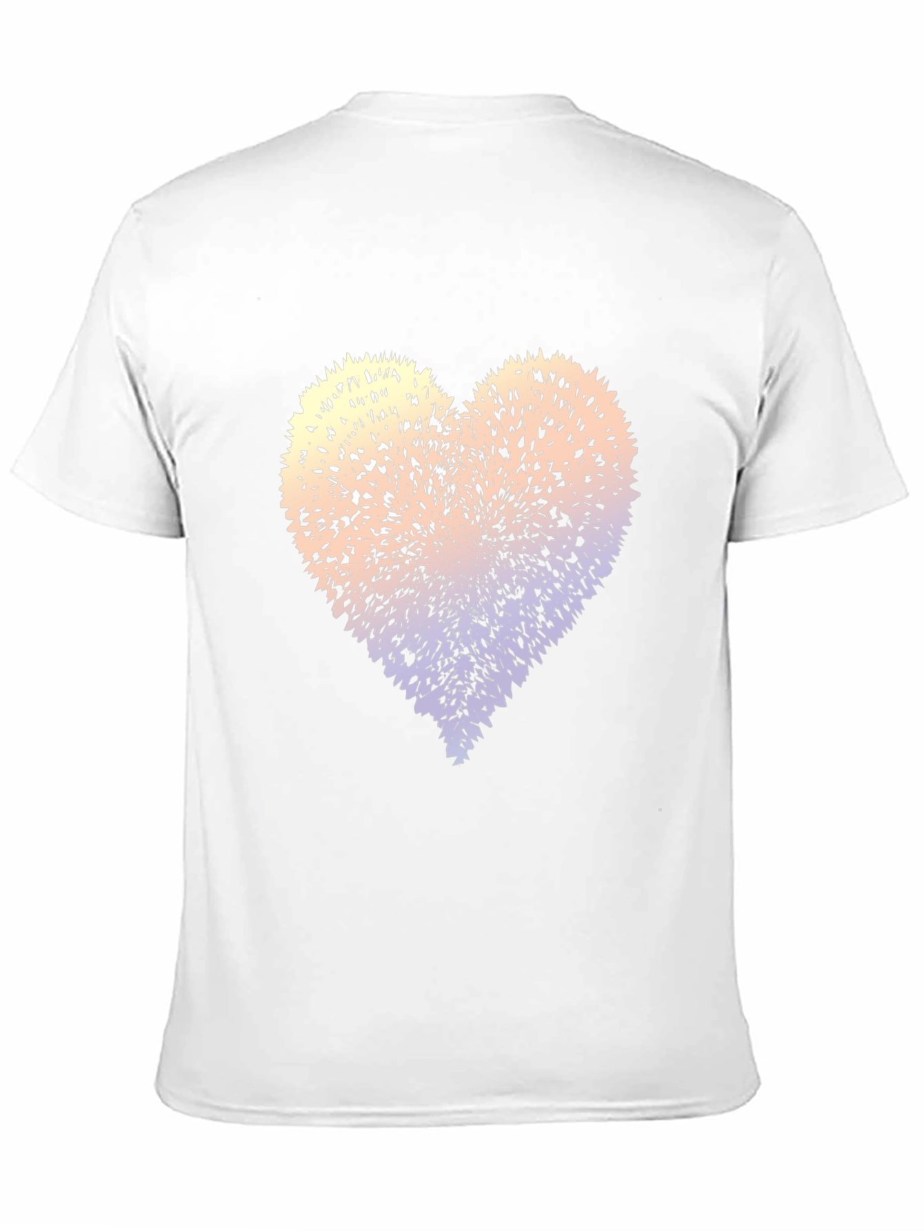 Abstract Heart Graphic Tee - Stylish Mens Black T-Shirt