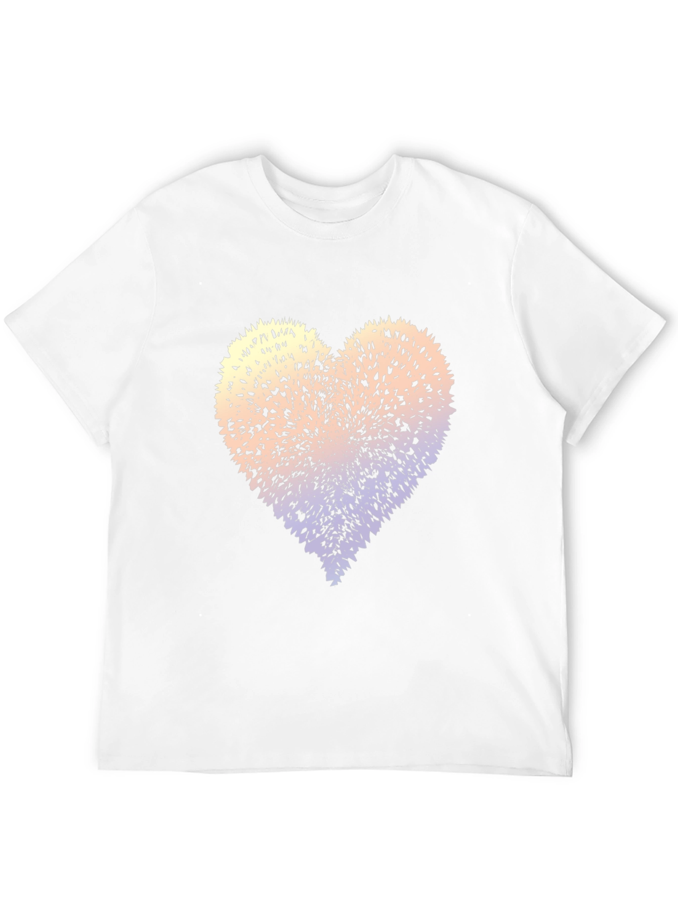 Abstract Heart Graphic Tee - Stylish Mens Black T-Shirt