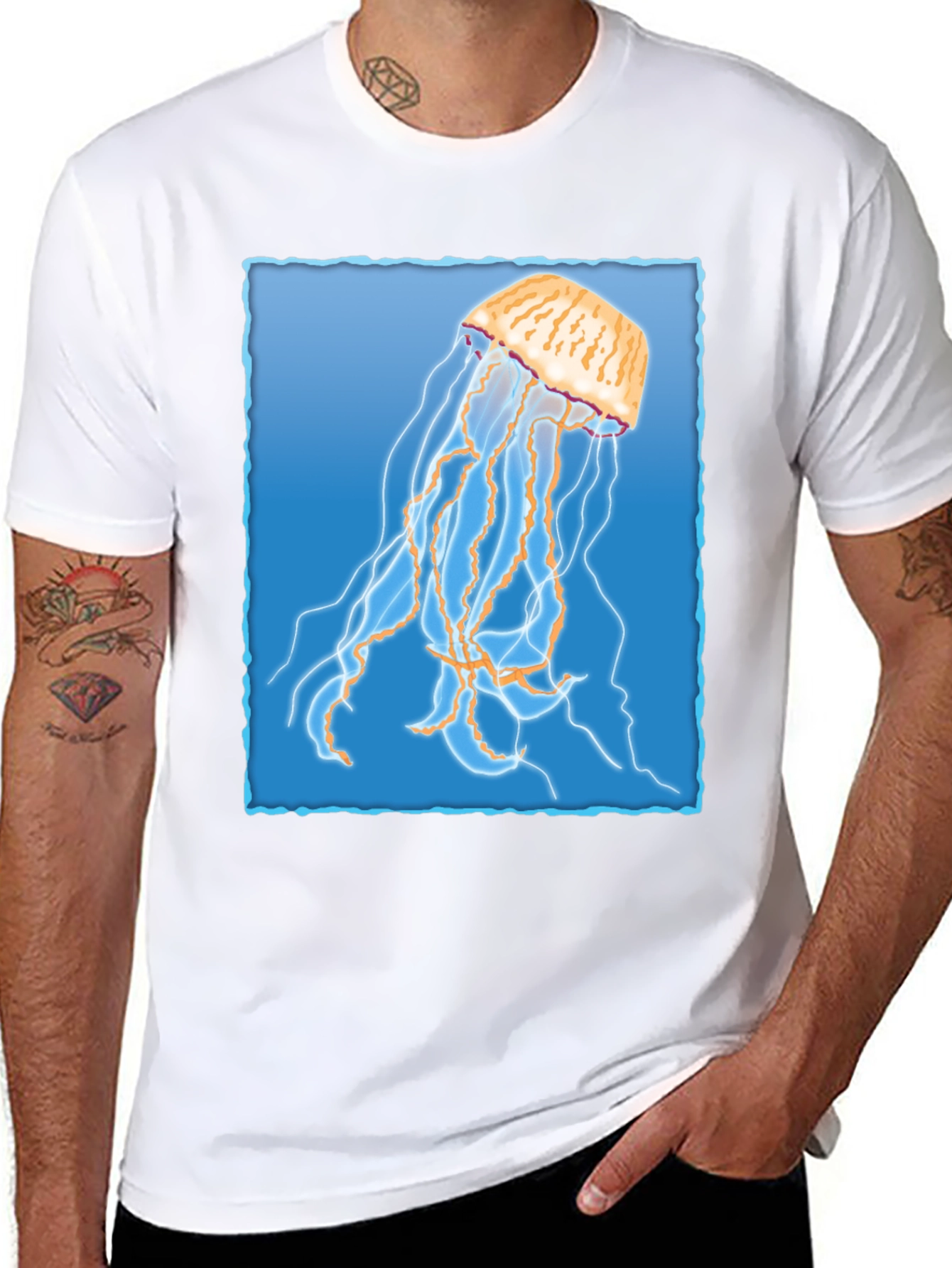 Jellyfish Graphic T-Shirt - Mens Black Tee