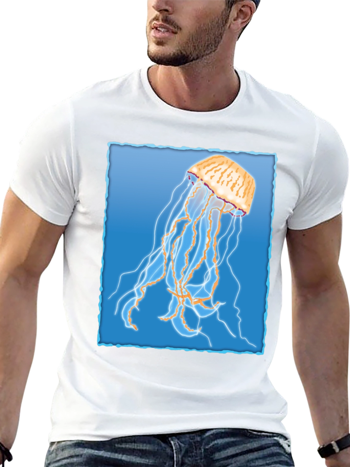 Jellyfish Graphic T-Shirt - Mens Black Tee