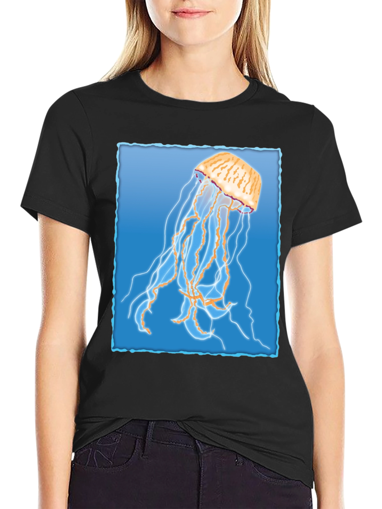 Jellyfish Graphic T-Shirt - Mens Black Tee