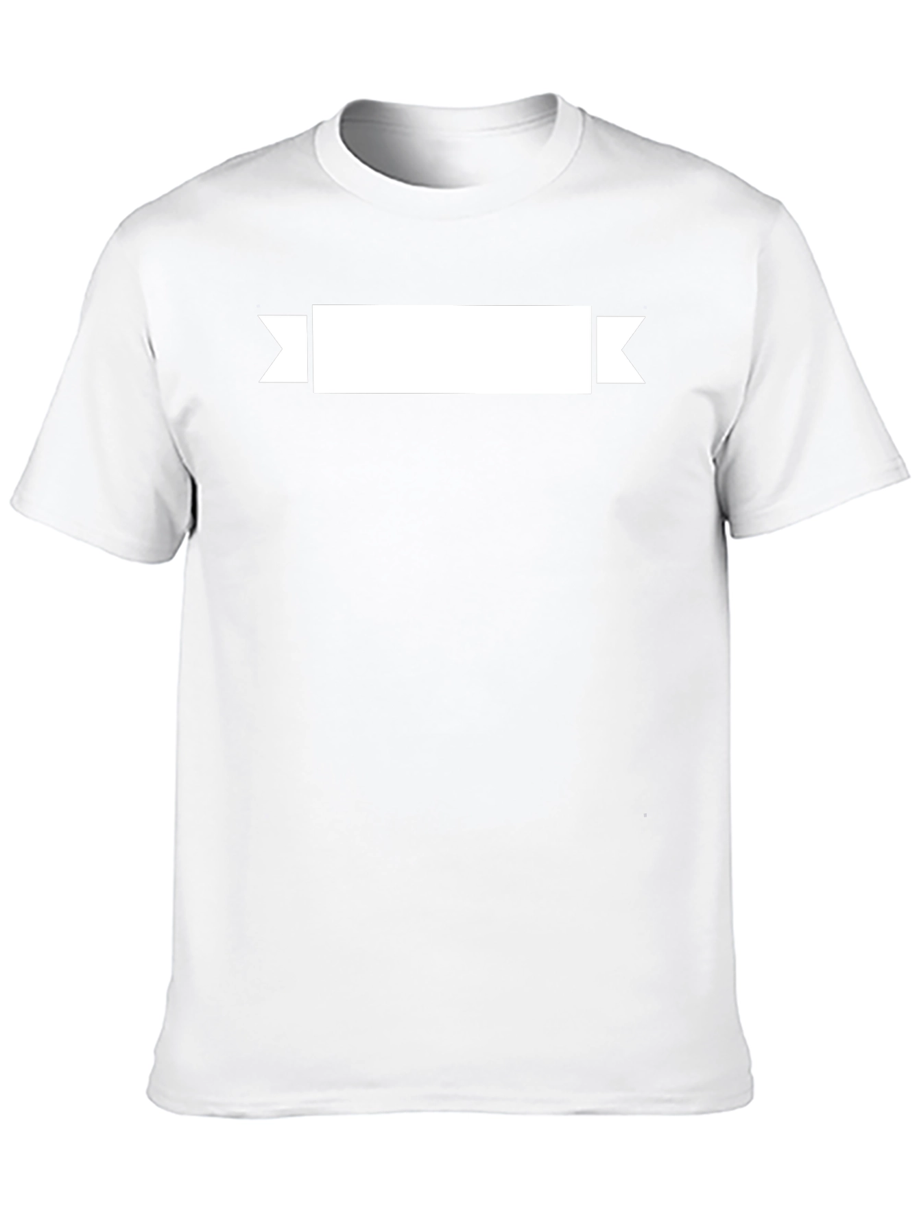 Mens Black T-Shirt with Customizable Banner