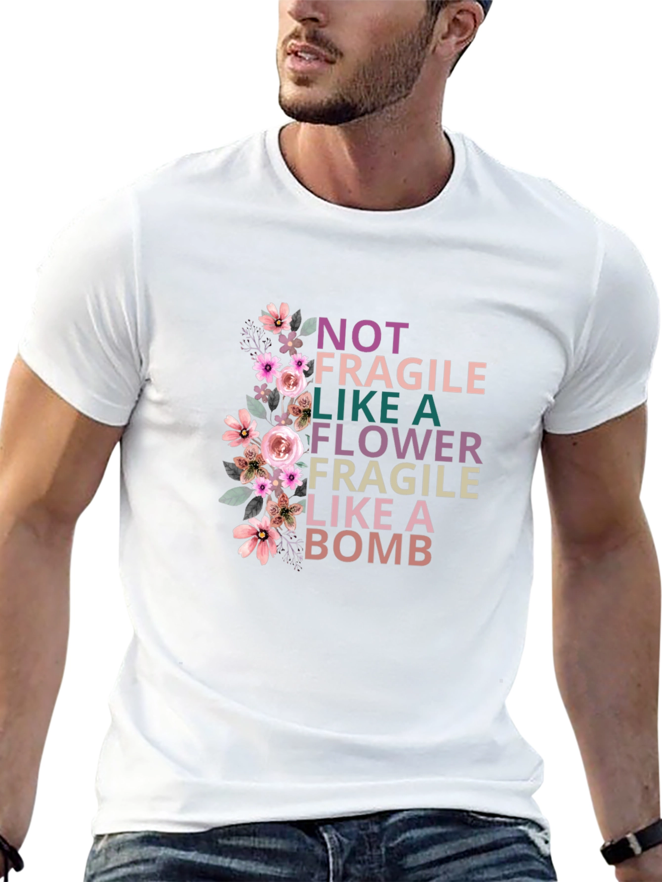 Not Fragile Like a Flower Bomb Graphic Tee