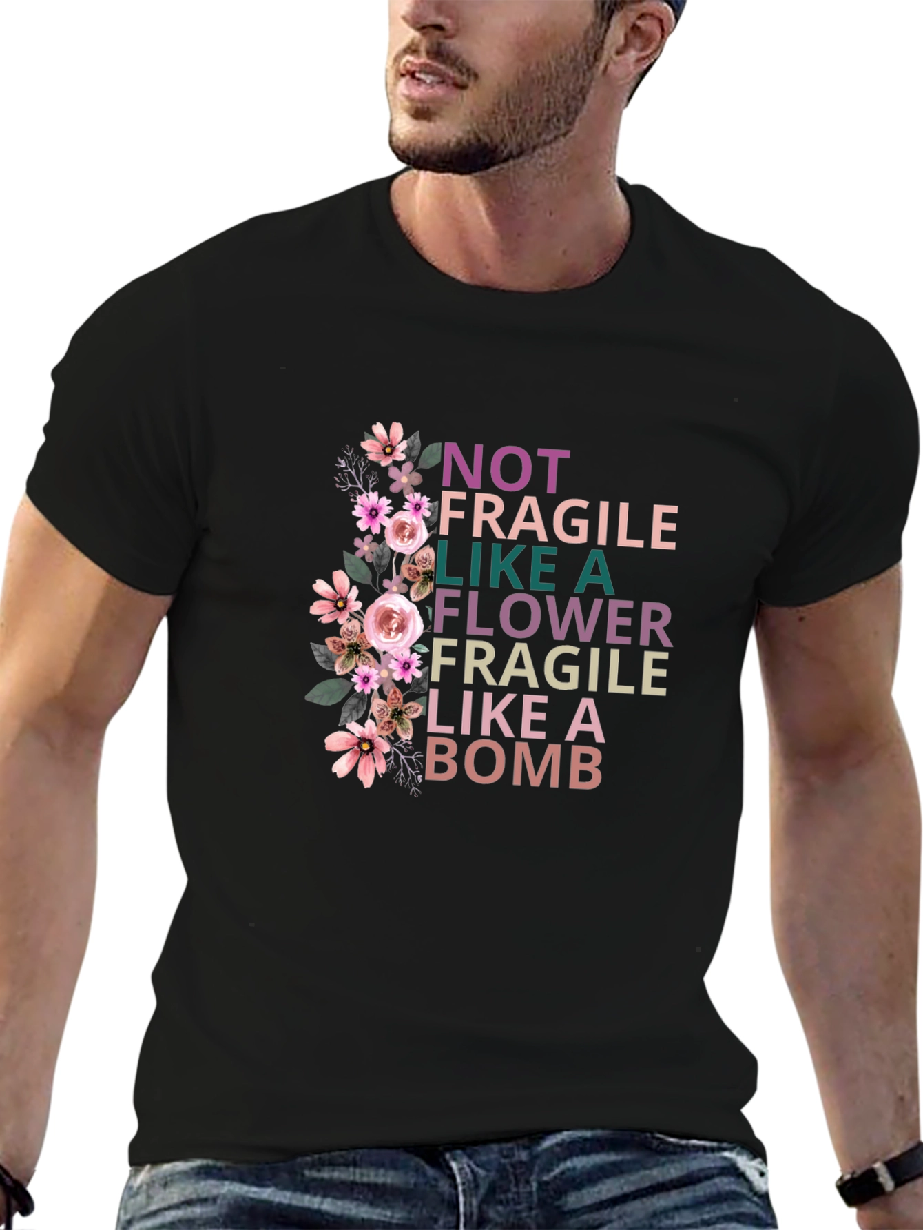 Not Fragile Like a Flower Bomb Graphic Tee