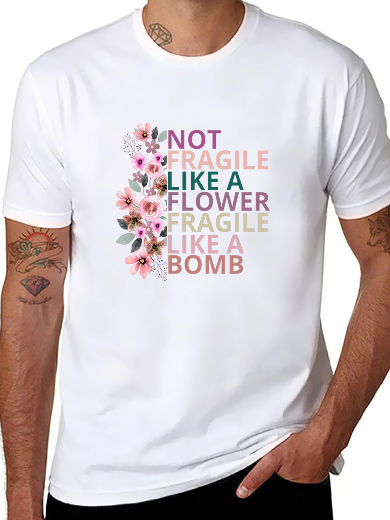 Not Fragile Like a Flower Bomb Graphic Tee