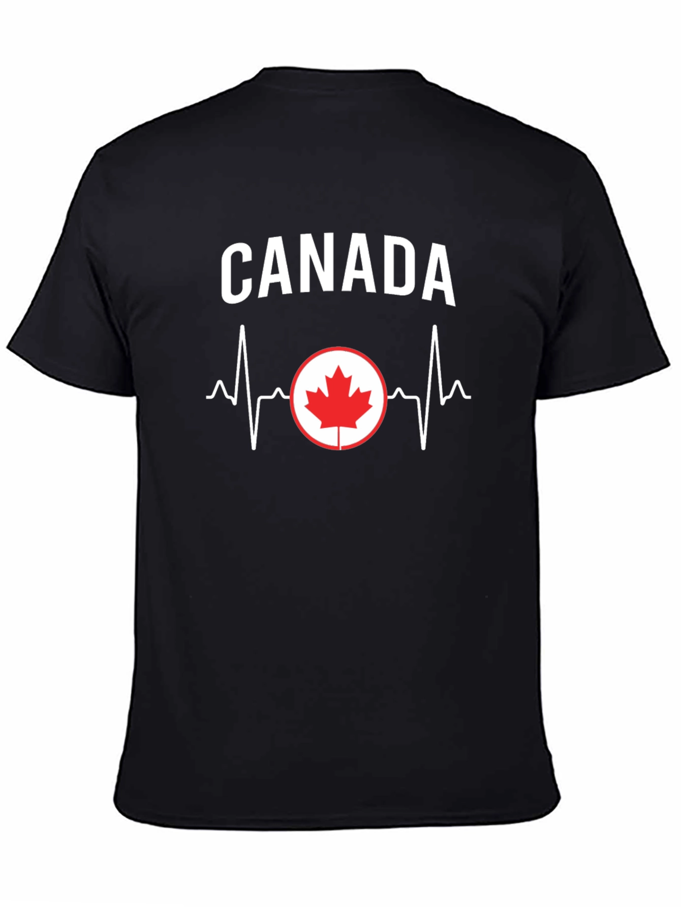 Canada Heartbeat T-Shirt - Black