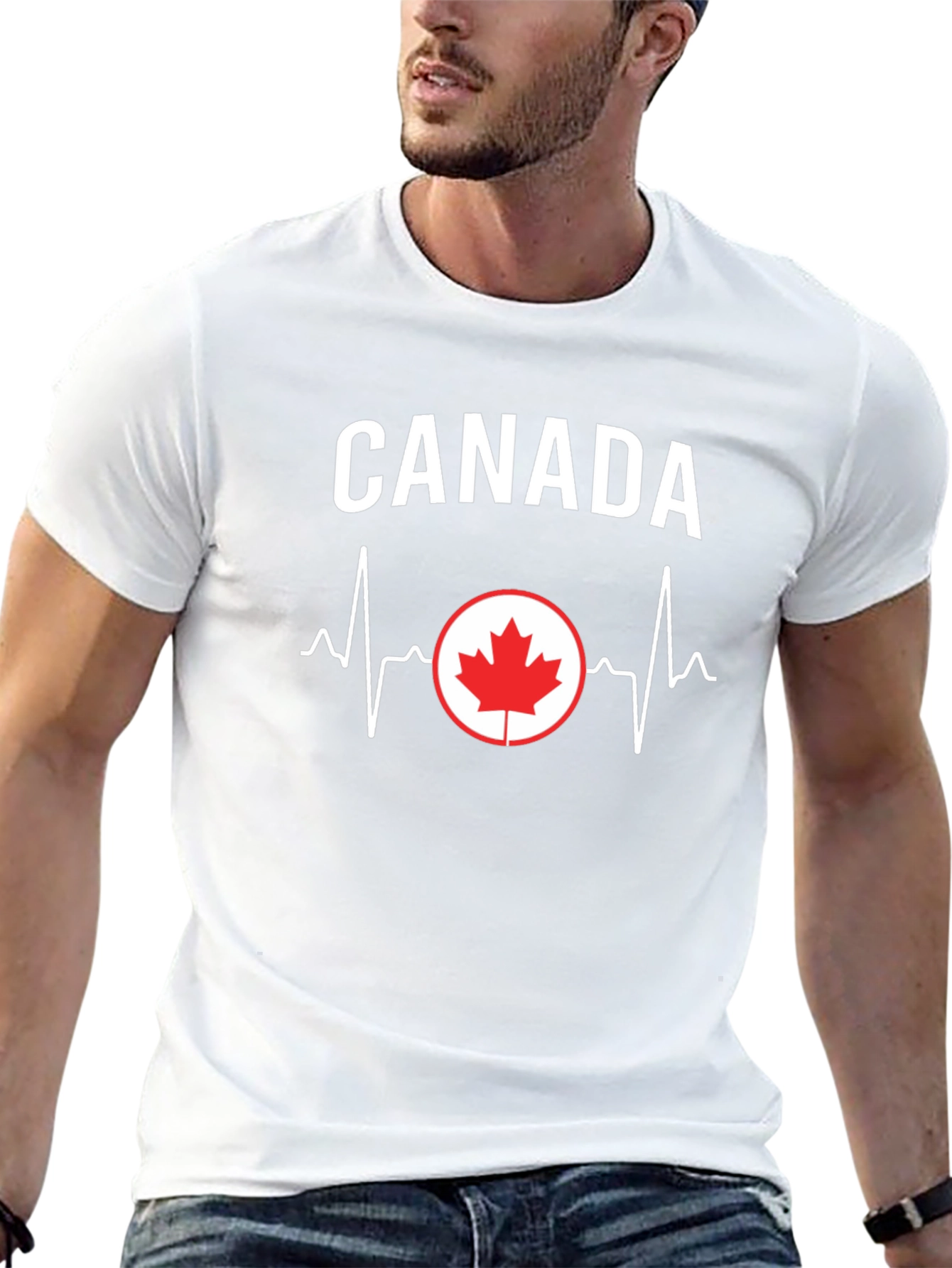 Canada Heartbeat T-Shirt - Black