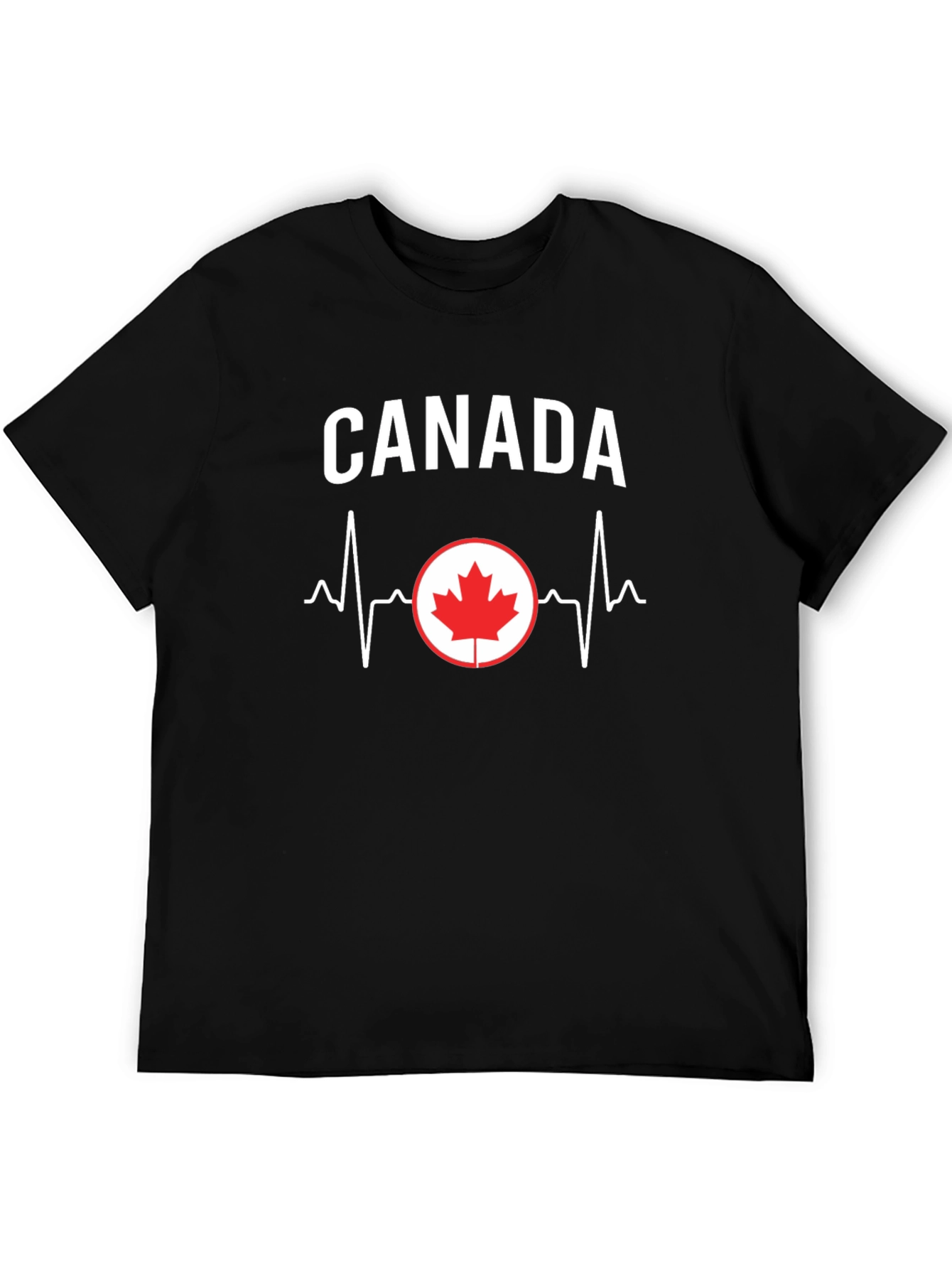 Canada Heartbeat T-Shirt - Black