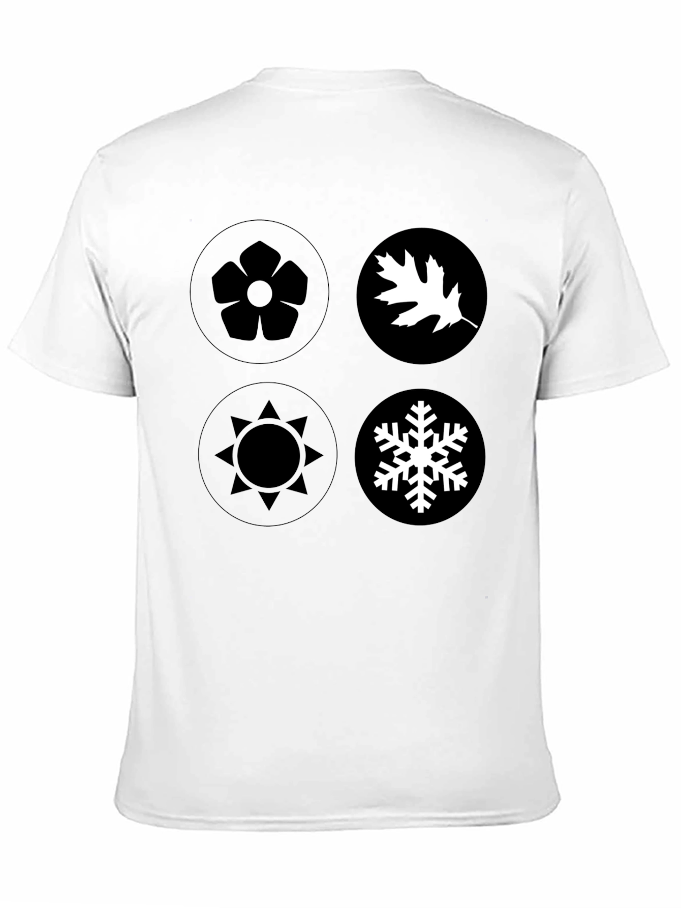 Seasons Graphic Tee - Black Cotton Casual Wear
