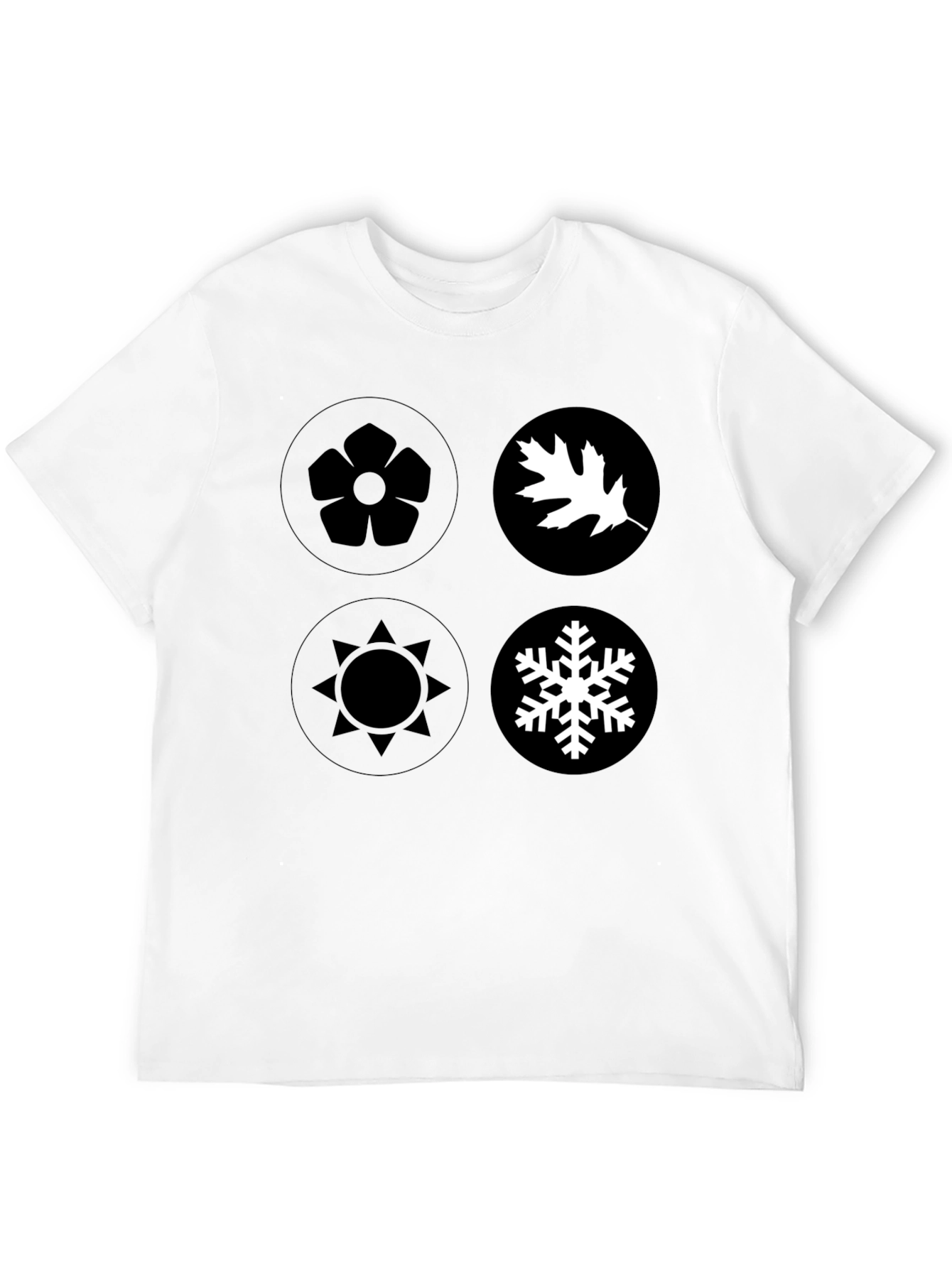 Seasons Graphic Tee - Black Cotton Casual Wear