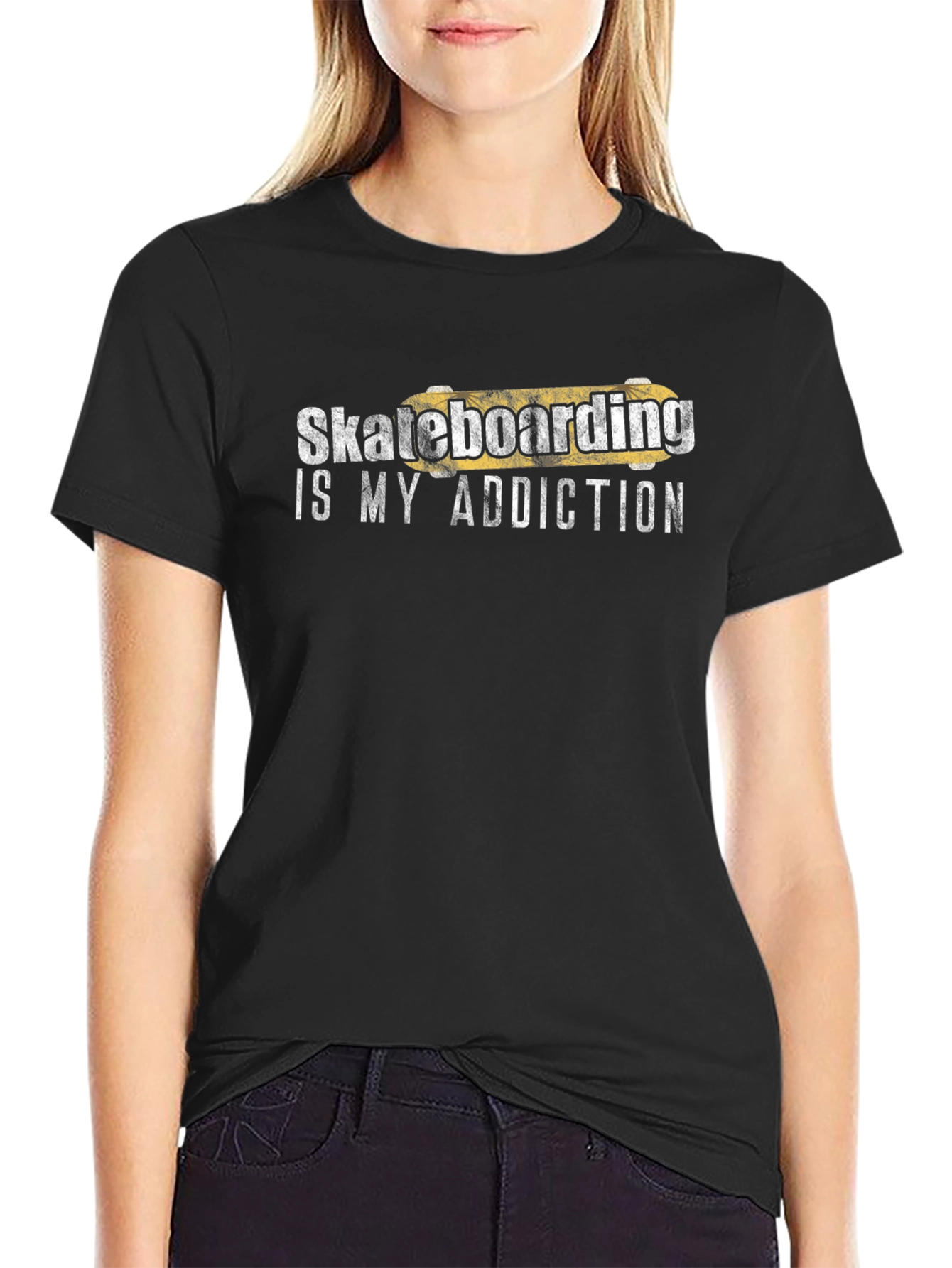 Skateboarding is My Addiction Graphic Tee