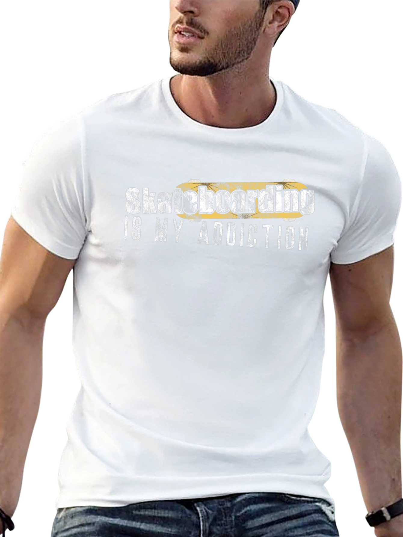Skateboarding is My Addiction Graphic Tee