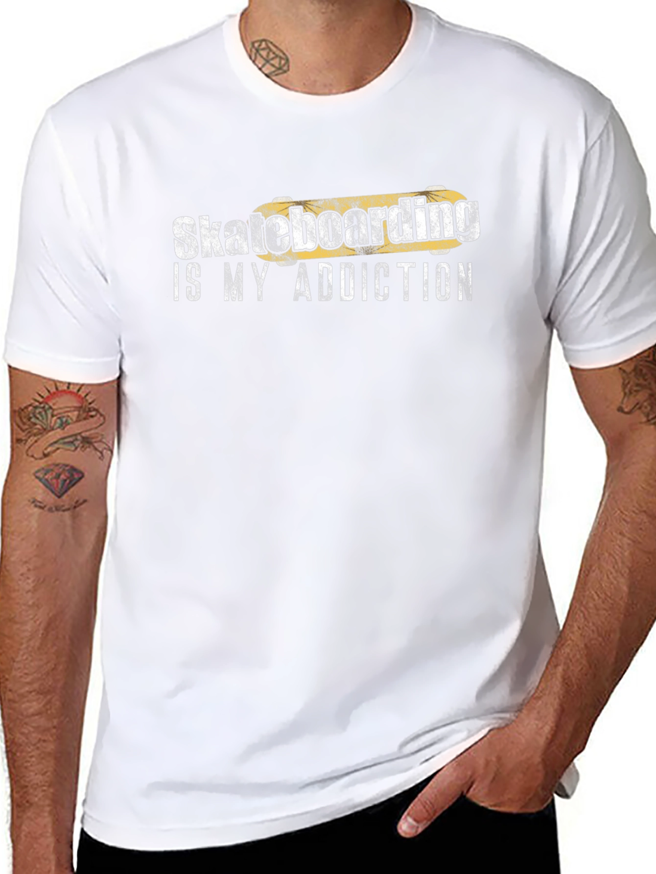 Skateboarding is My Addiction Graphic Tee