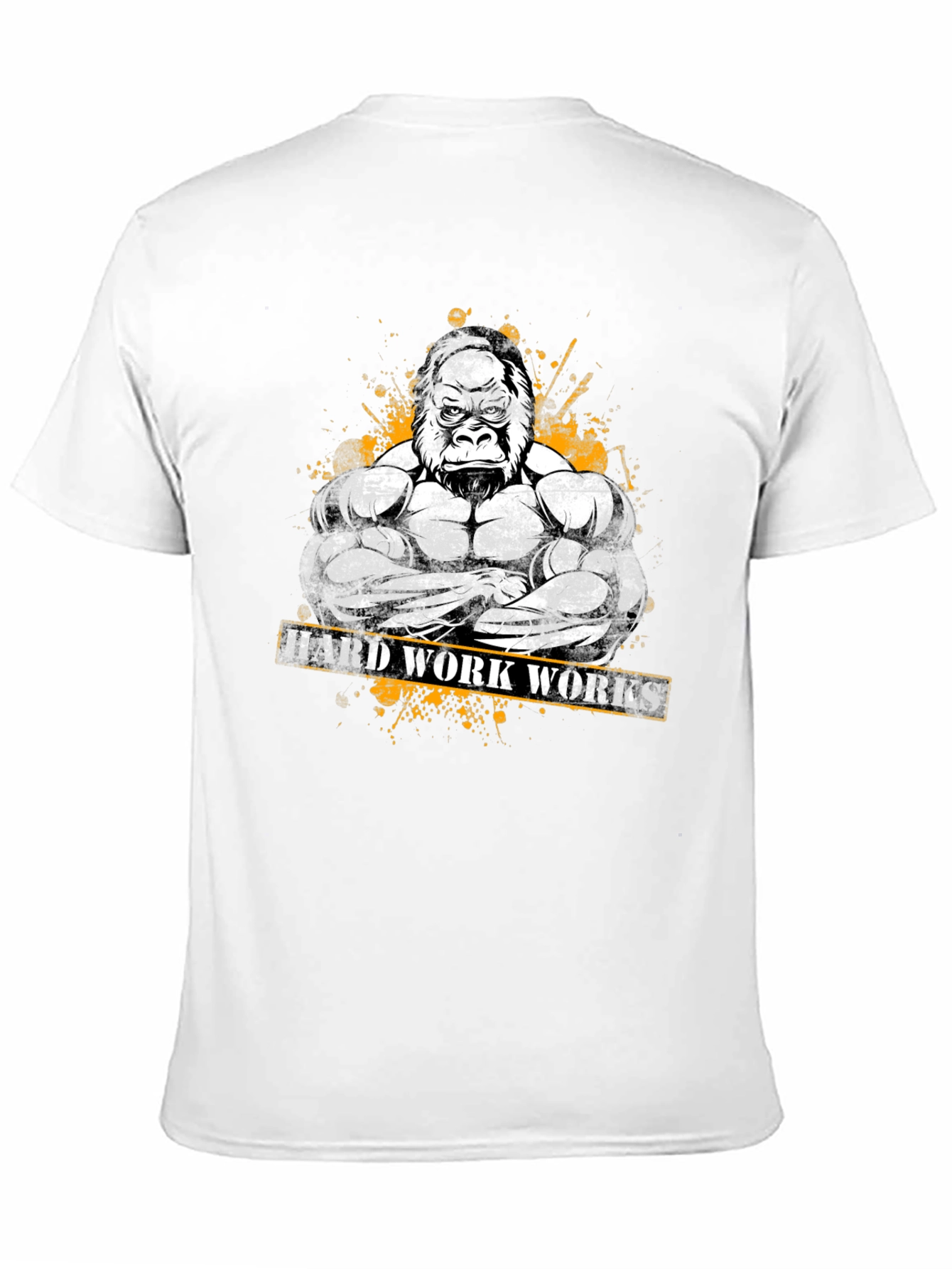 Hard Work Works Gorilla Graphic T-Shirt