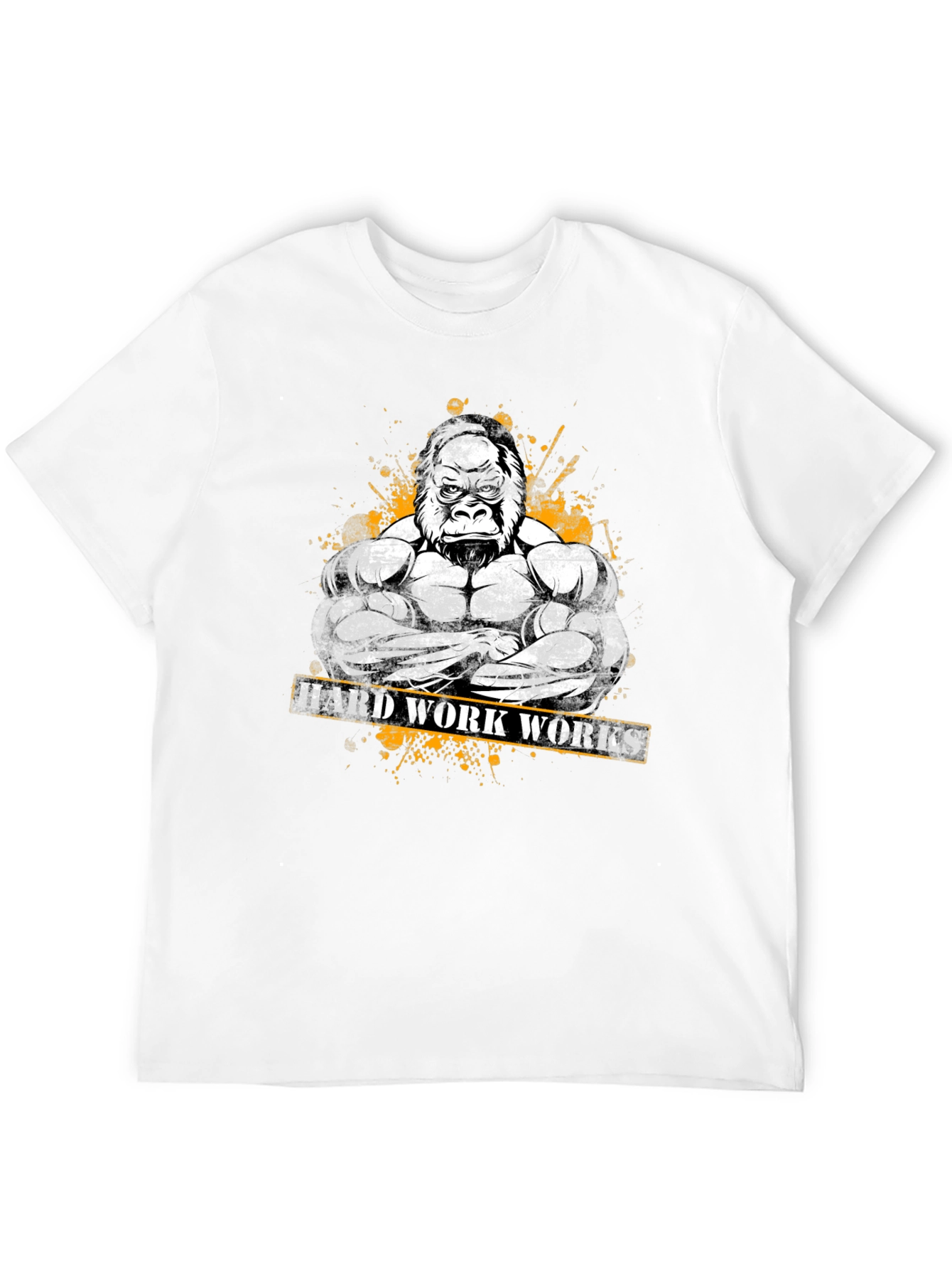 Hard Work Works Gorilla Graphic T-Shirt
