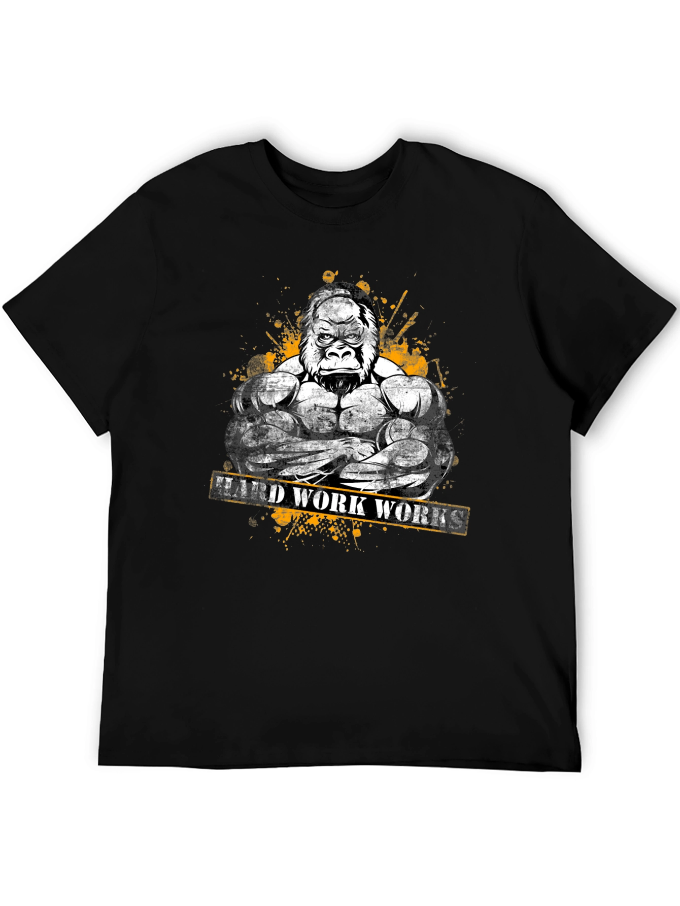 Hard Work Works Gorilla Graphic T-Shirt
