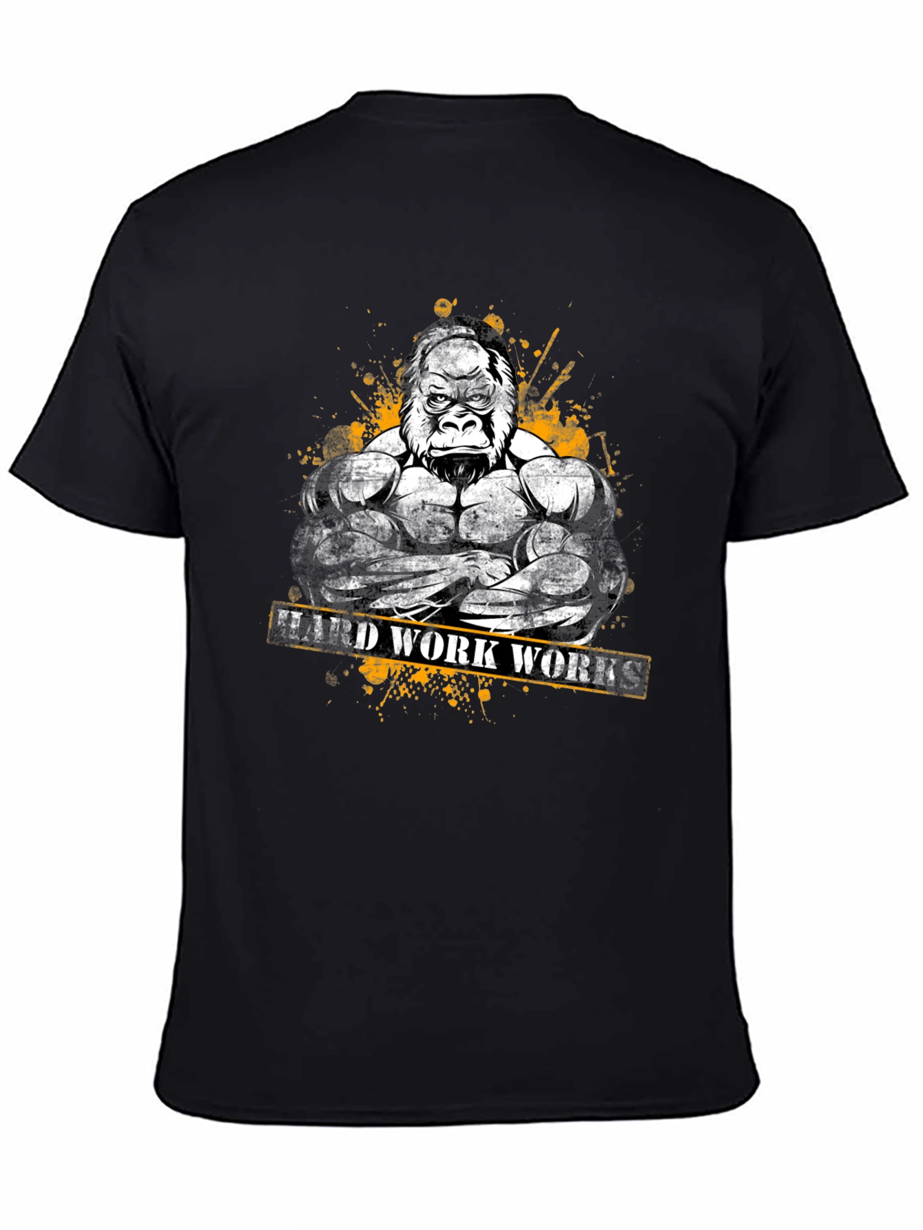 Hard Work Works Gorilla Graphic T-Shirt