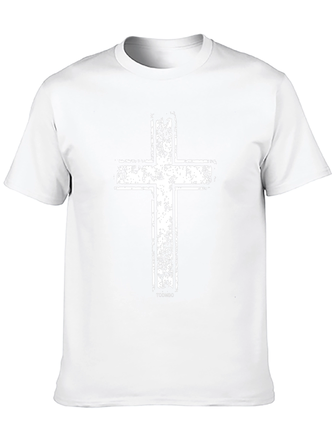 Grunge Cross Graphic Black T-Shirt