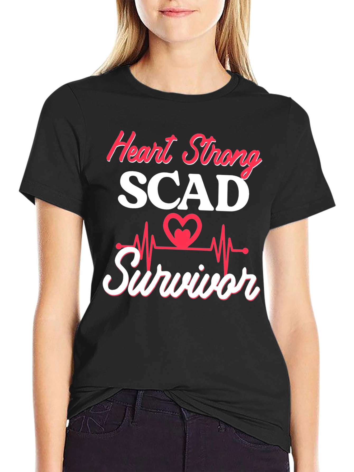 Heart Strong SCAD Survivor Graphic Tee