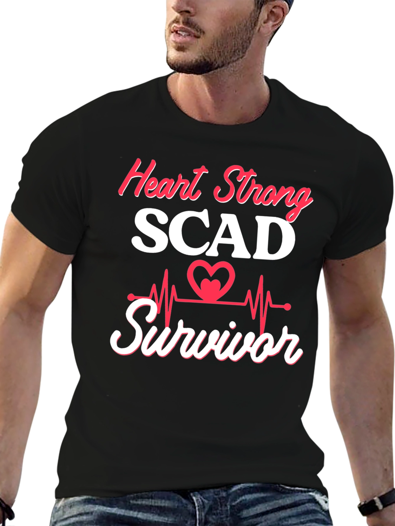 Heart Strong SCAD Survivor Graphic Tee