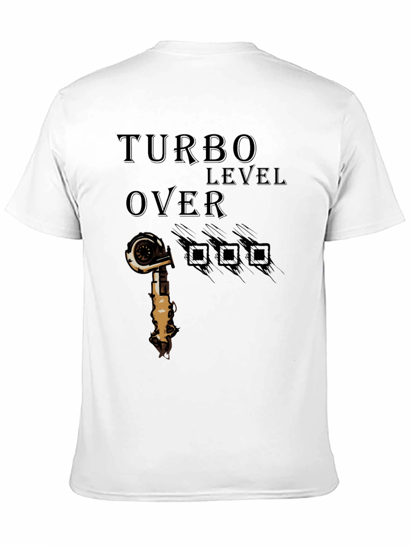 Turbo Level Over 9000 Black Graphic T-Shirt