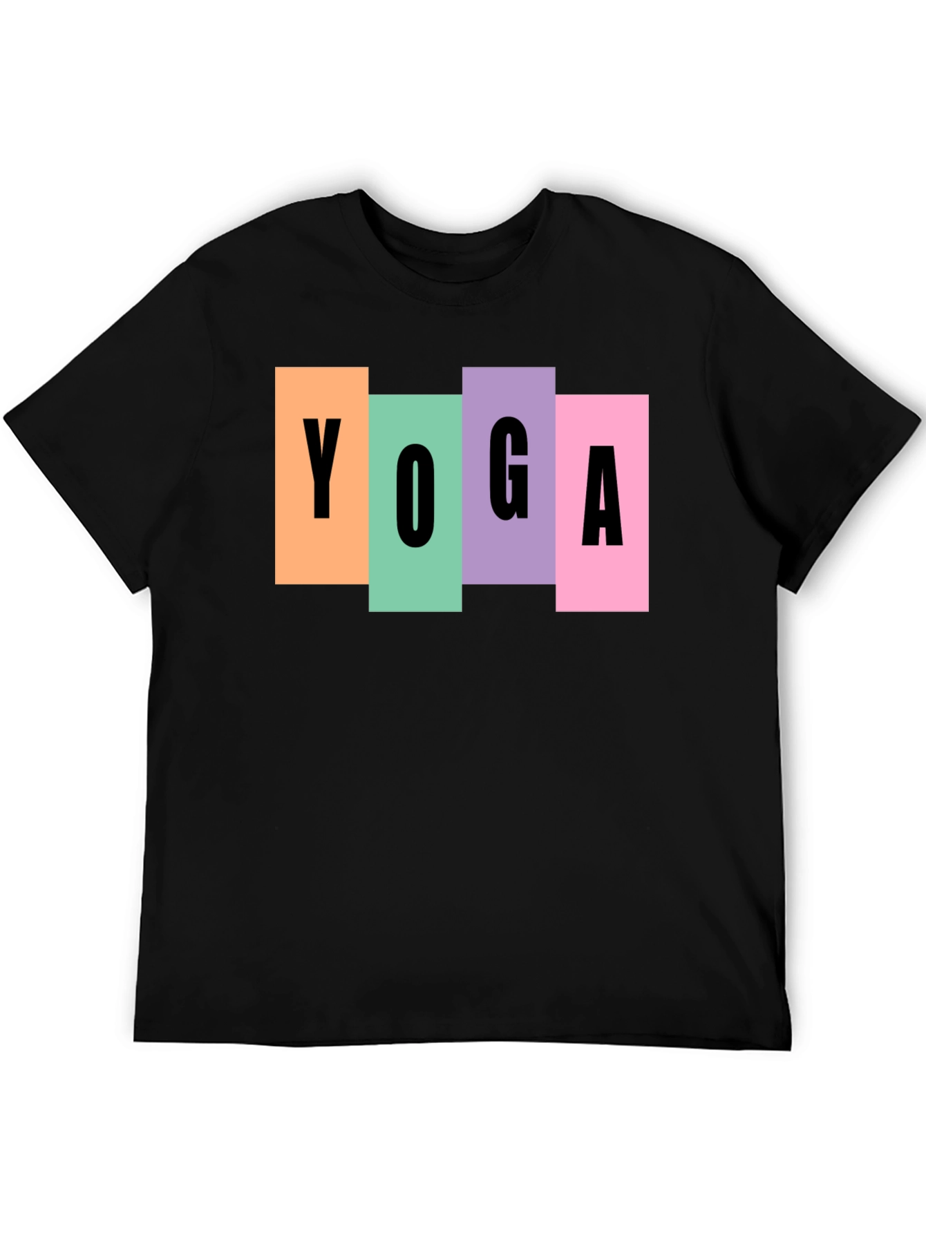 Yoga Block Graphic Tee - Unisex Black T-Shirt