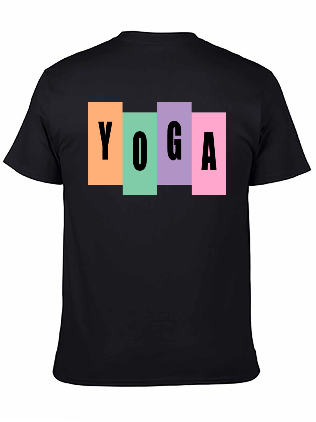 Yoga Block Graphic Tee - Unisex Black T-Shirt