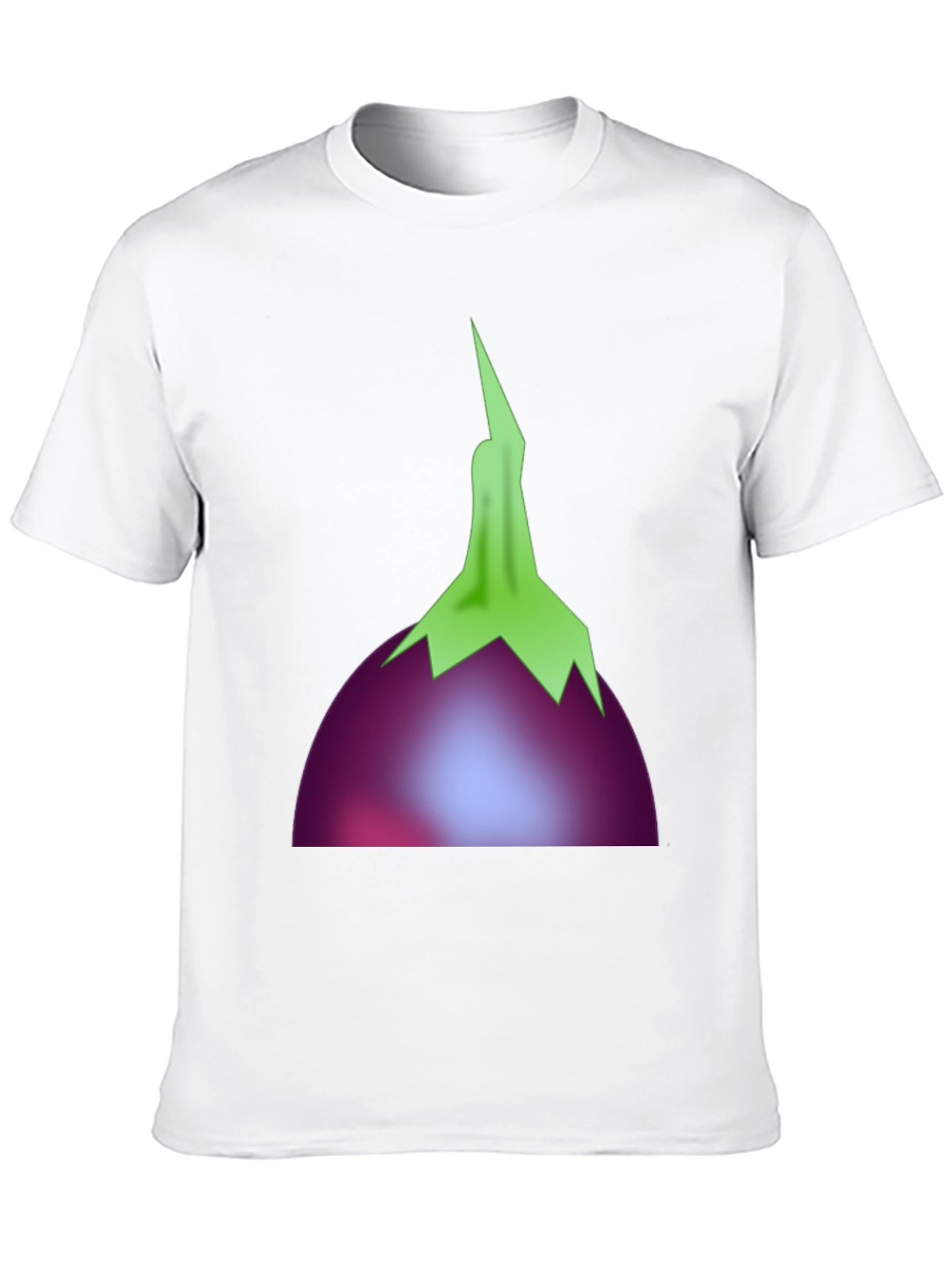 Eggplant Graphic T-Shirt - Casual Black Tee