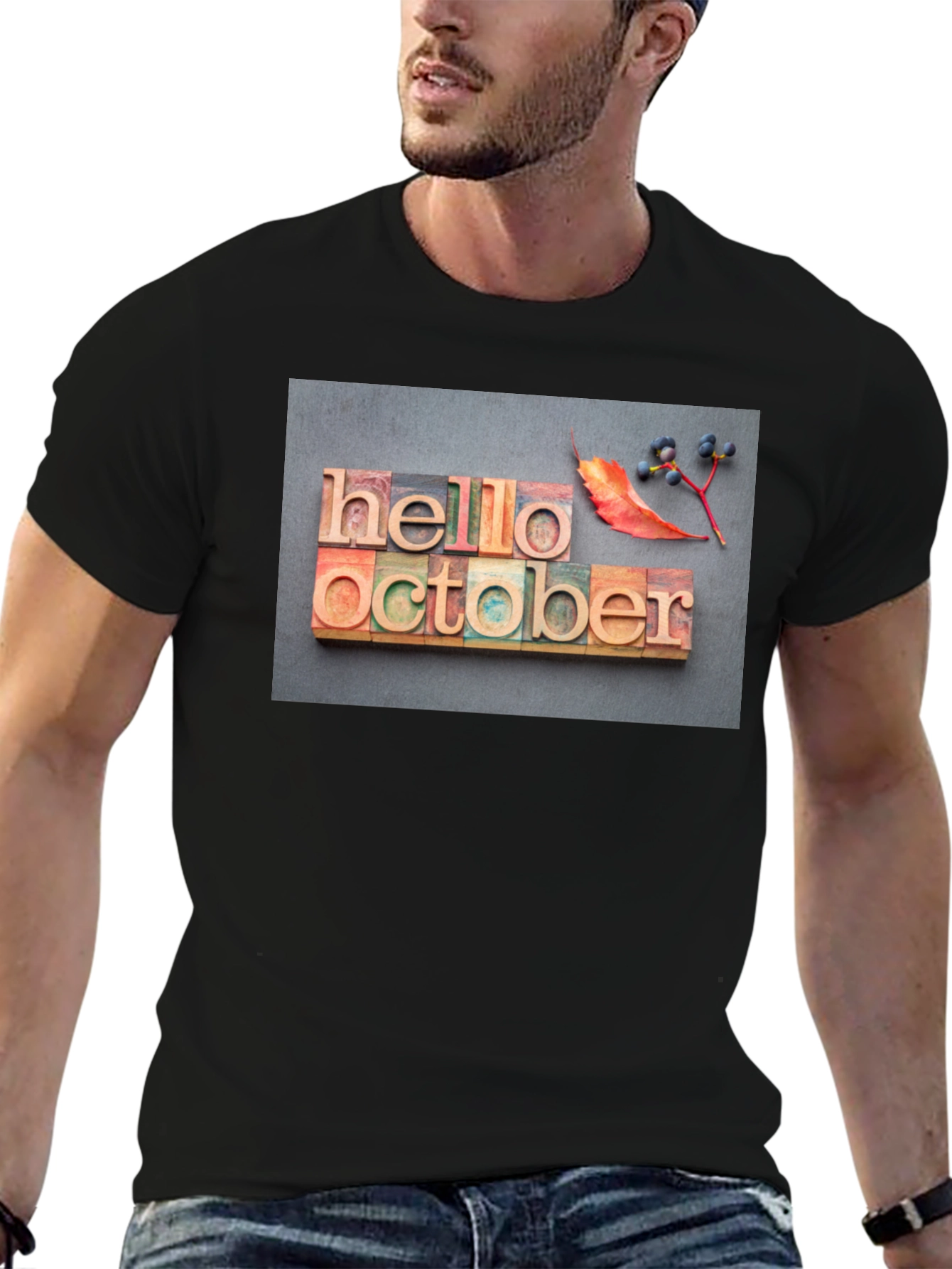 Hello October Graphic T-Shirt - Fall Season Tee