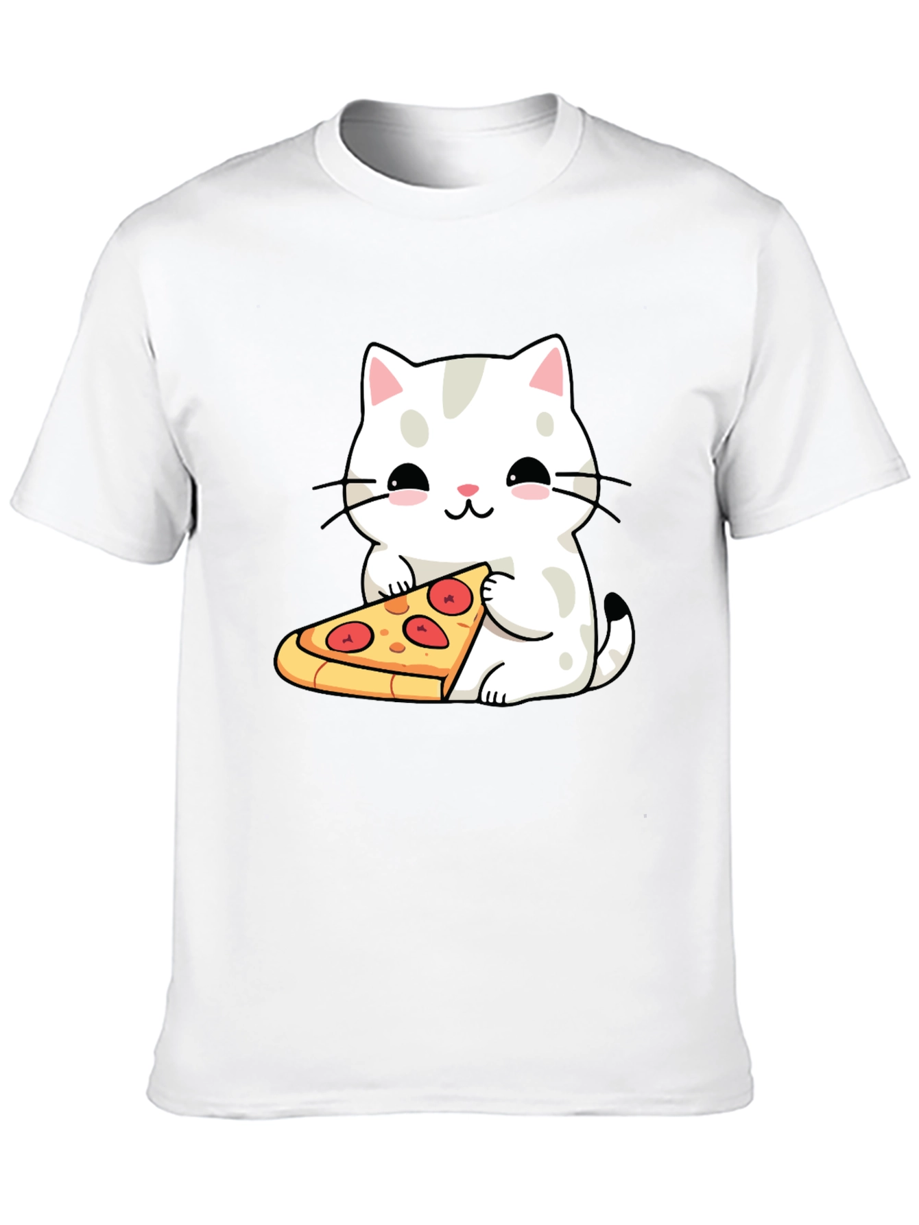 Cat Pizza T-Shirt - Cute Graphic Tee