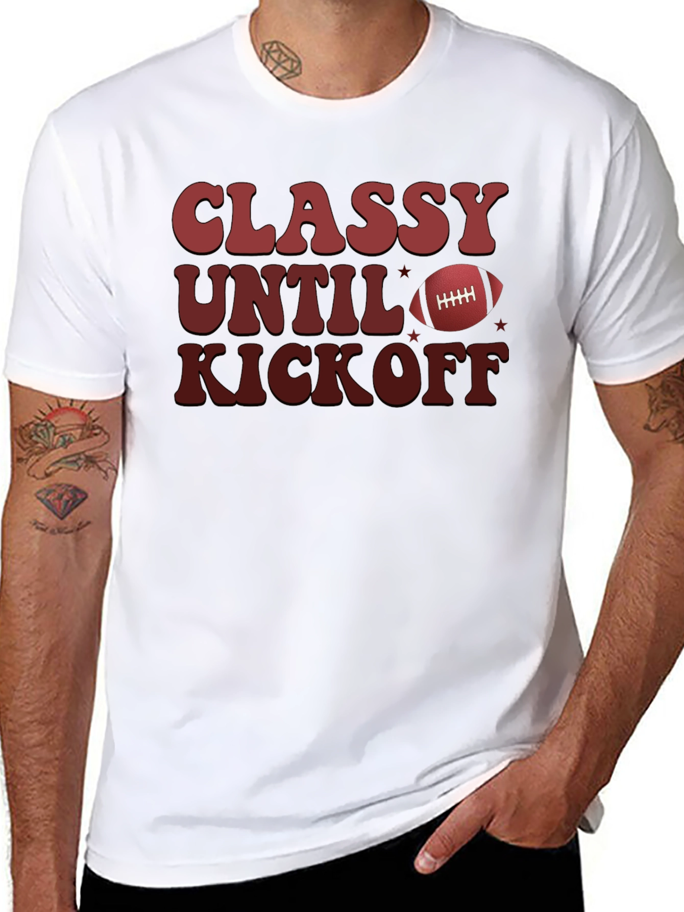 Classy Until Kickoff T-Shirt Football Game Day Tee