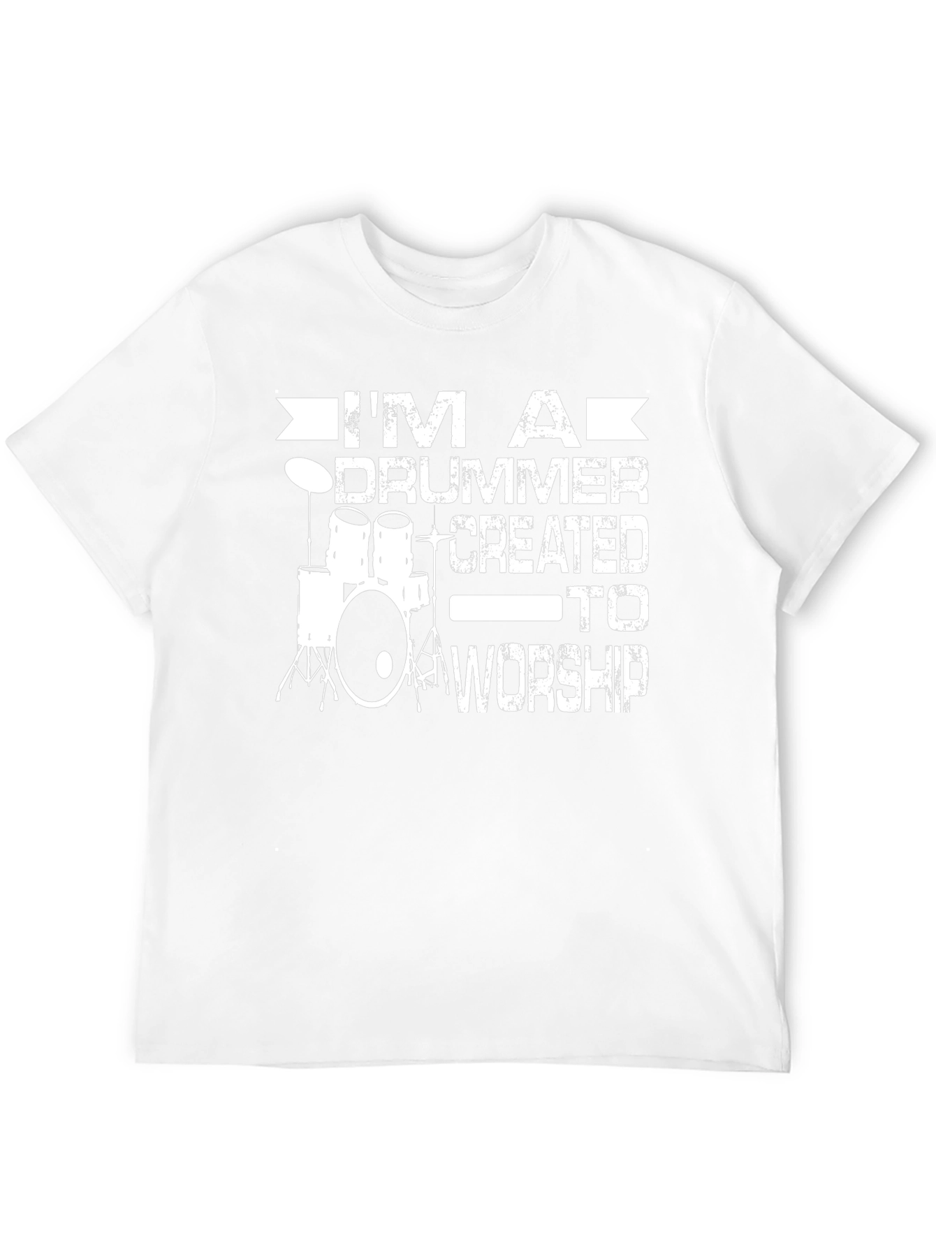 Im A Drummer Created to Worship Black T-Shirt